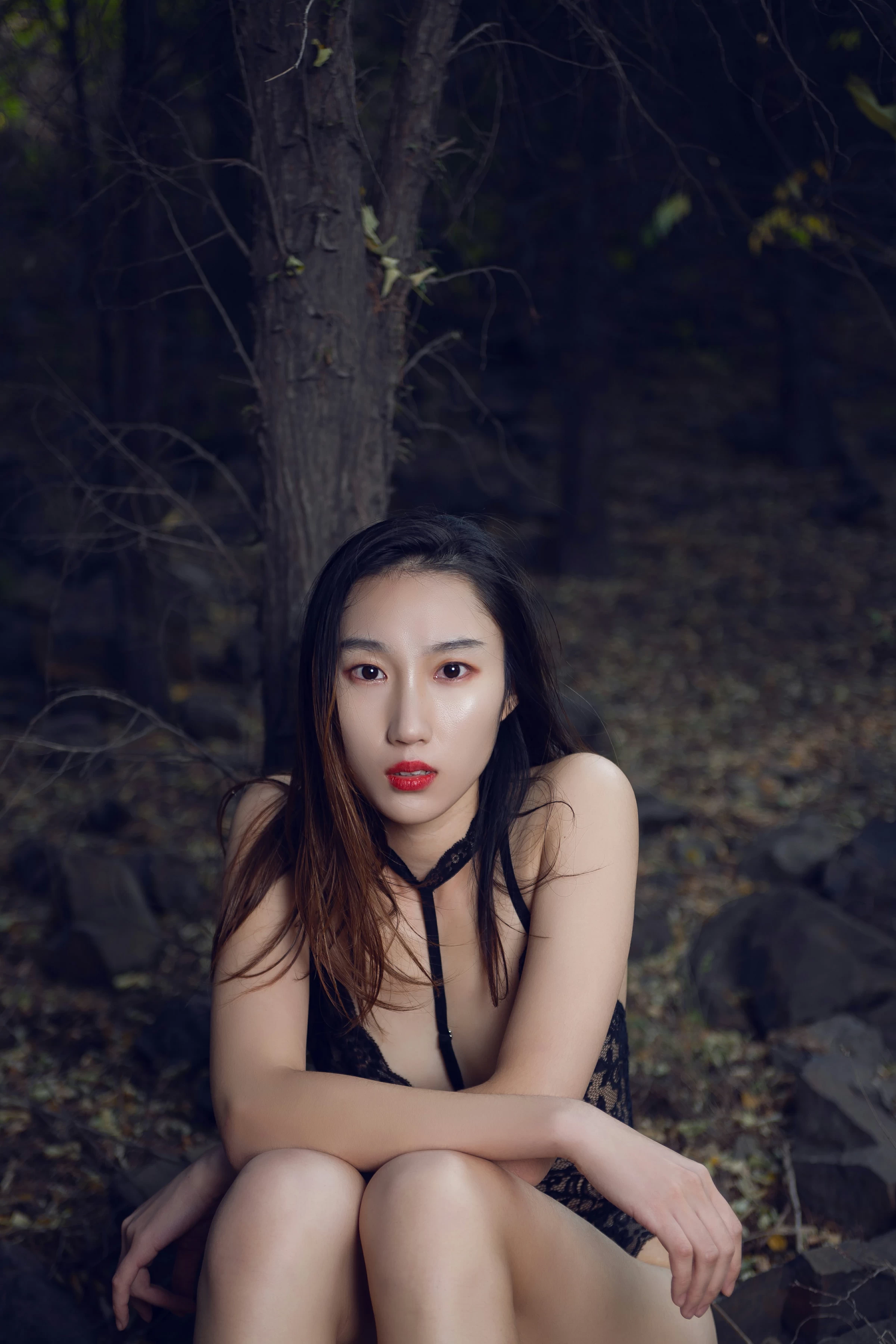 [YALAYI雅拉伊]NO.130 逃离出梦境 熏儿 黑色透视情趣连体内衣性感私房写真集第11张