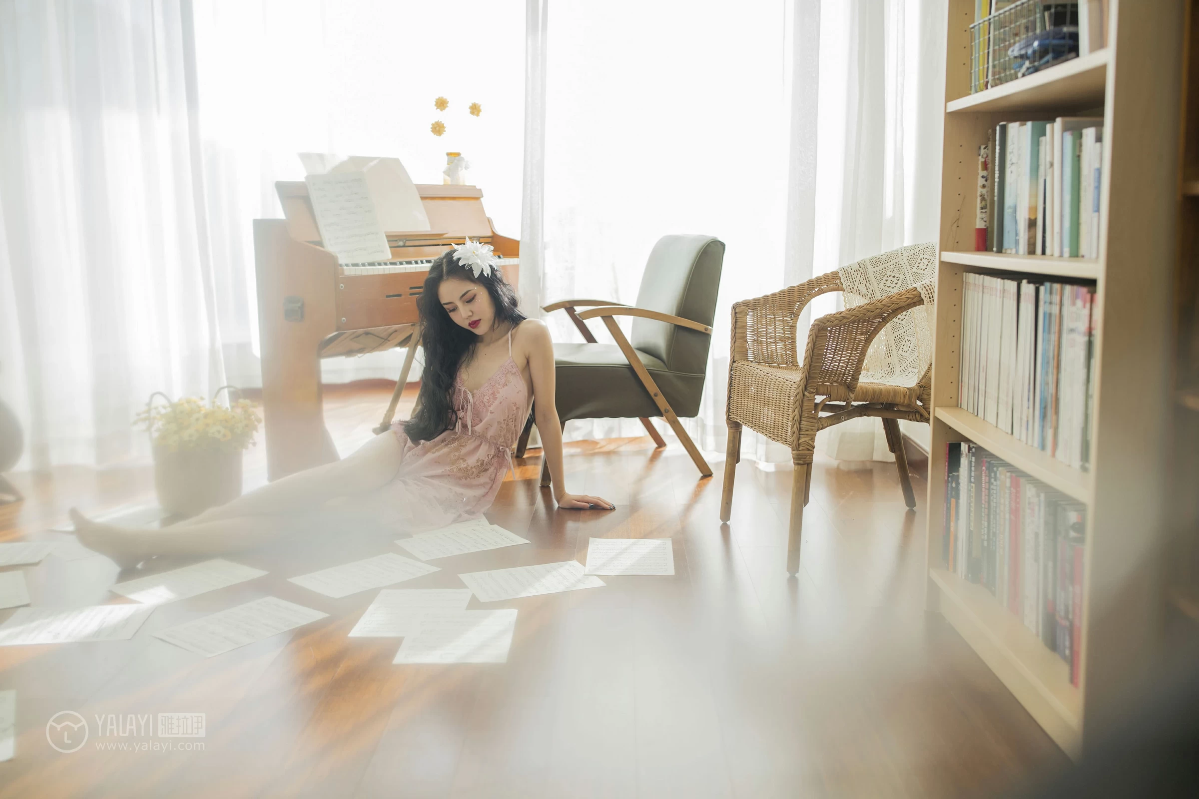 [YALAYI雅拉伊]NO.150 橘色的暖阳花 凉儿 粉色透视情趣蕾丝睡衣性感私房写真集第10张