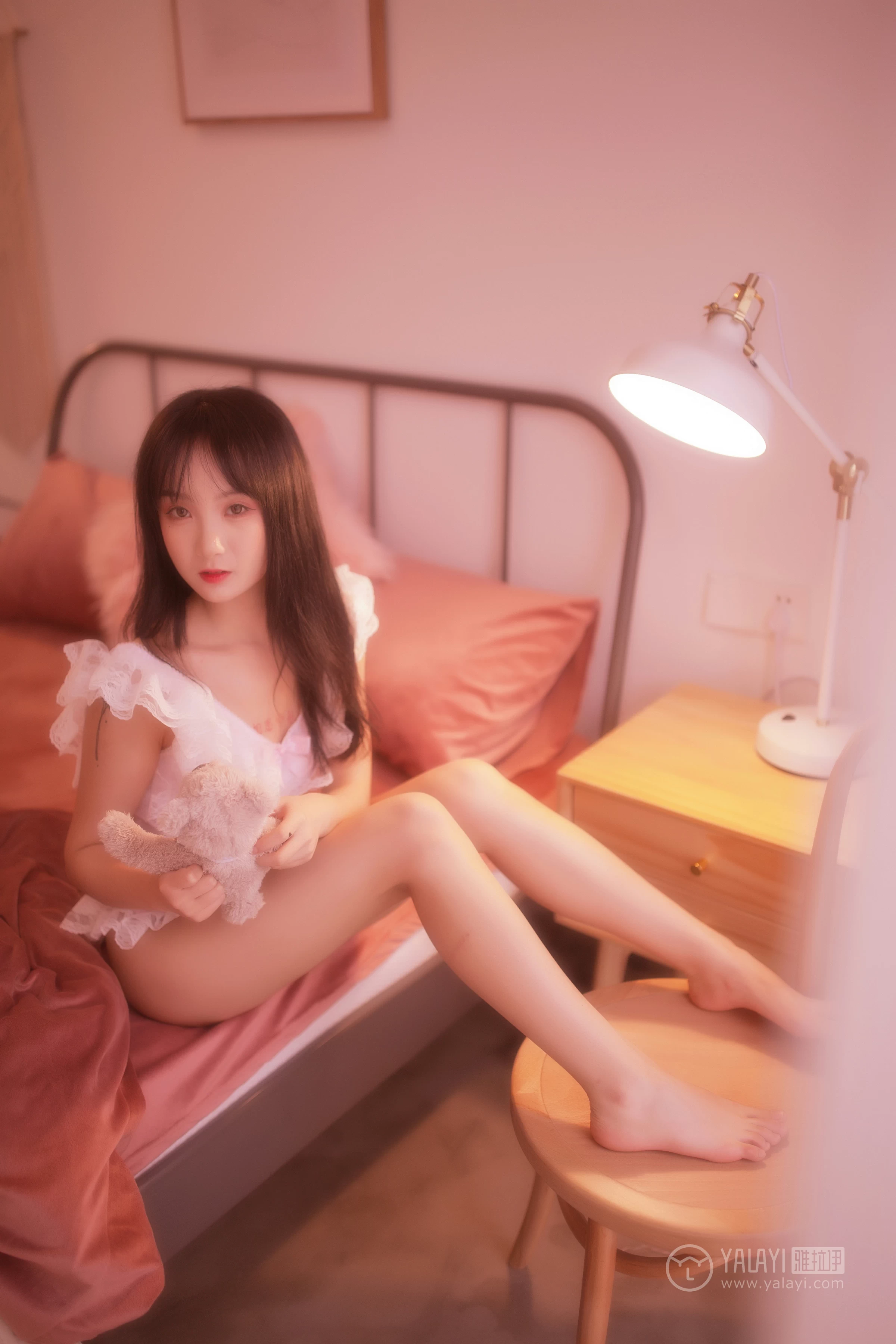 [YALAYI雅拉伊]NO.160 薄紗少女 夏夏 白色透视情趣睡衣性感私房写真集第5张