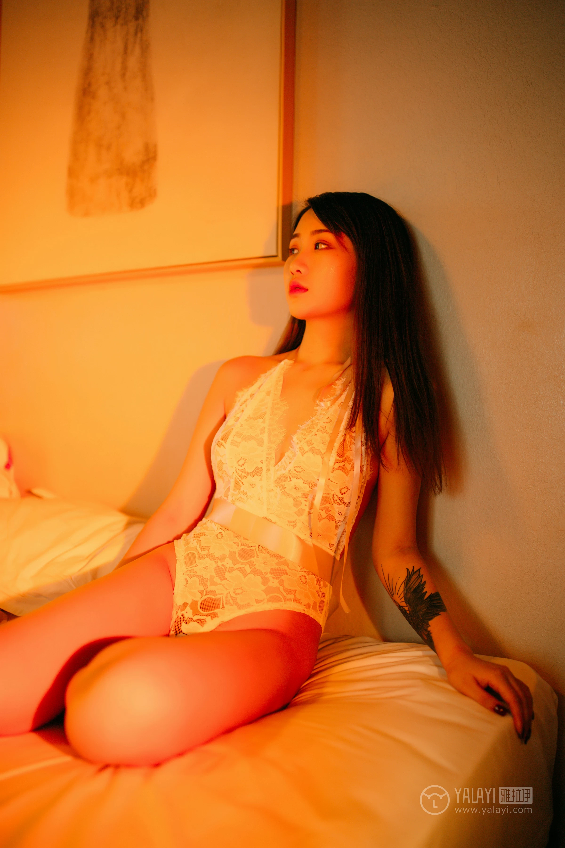 [YALAYI雅拉伊]No.169 暗香美人 籹籹仔 白色透视镂空情趣内衣性感私房写真集第4张