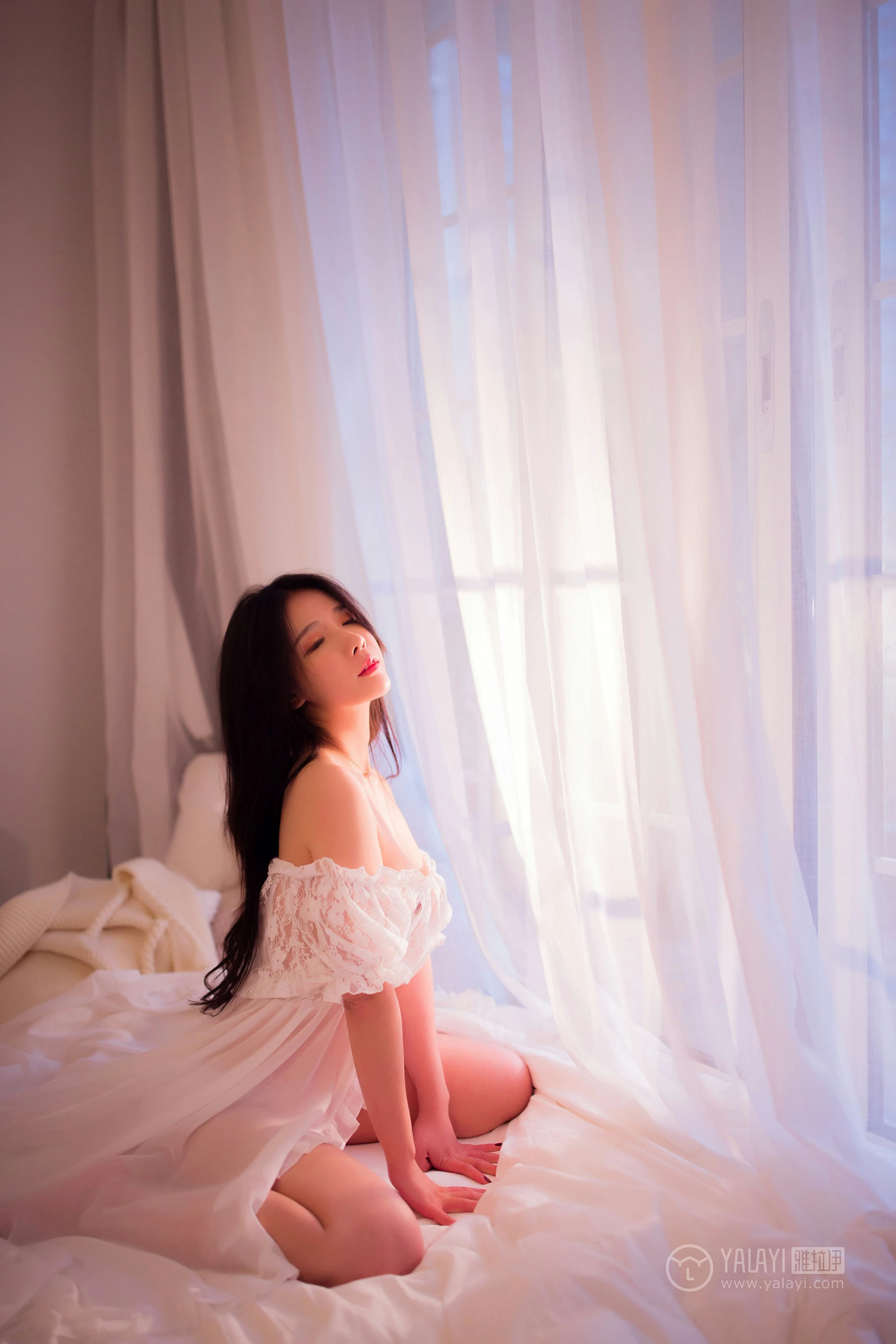 [YALAYI雅拉伊]No.182 温柔香 雪梨姬 白色透视情趣内衣裙性感私房写真集第15张