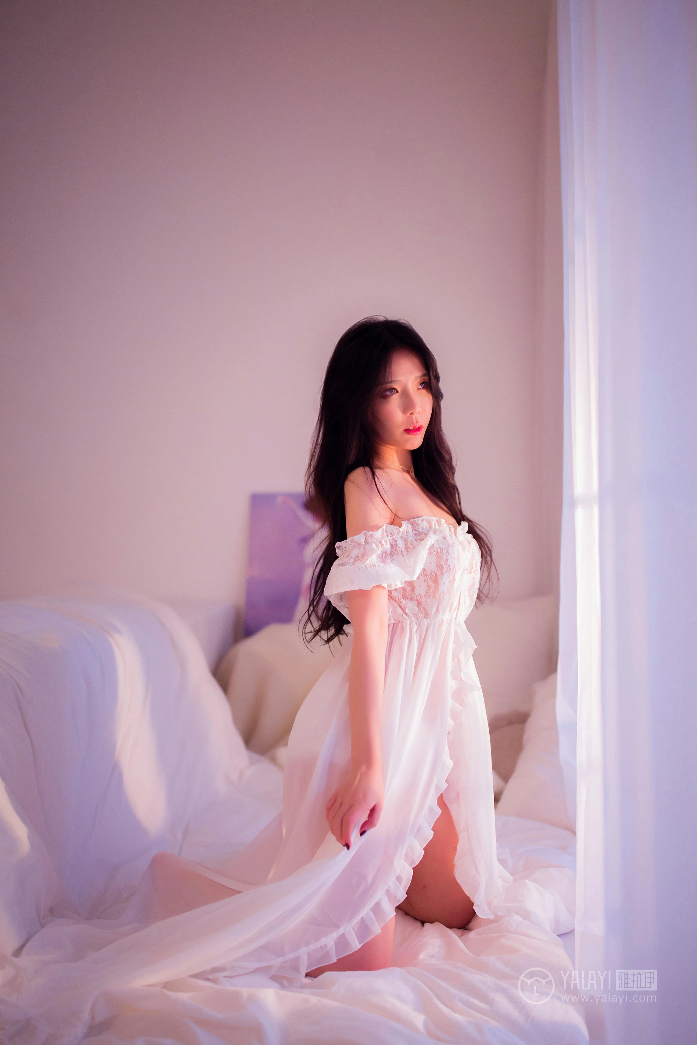 [YALAYI雅拉伊]No.182 温柔香 雪梨姬 白色透视情趣内衣裙性感私房写真集第19张