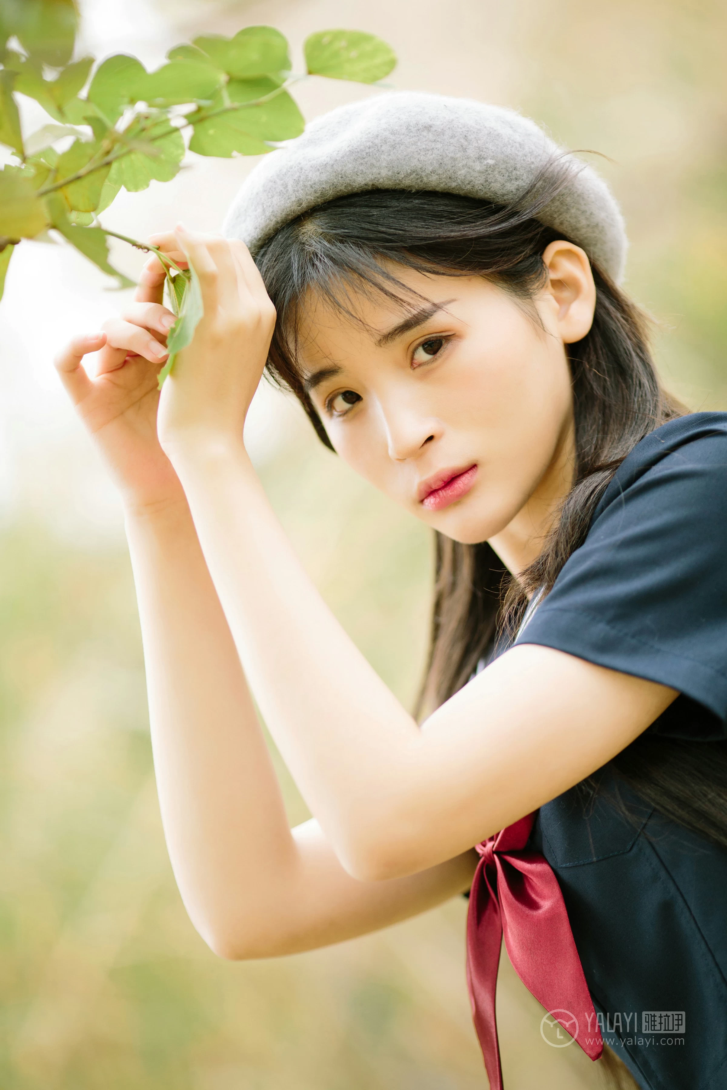 [YALAYI雅拉伊]No.189 青涩岁月 阿惜 蓝色情趣高中女生制服加短裙性感私房写真集第10张