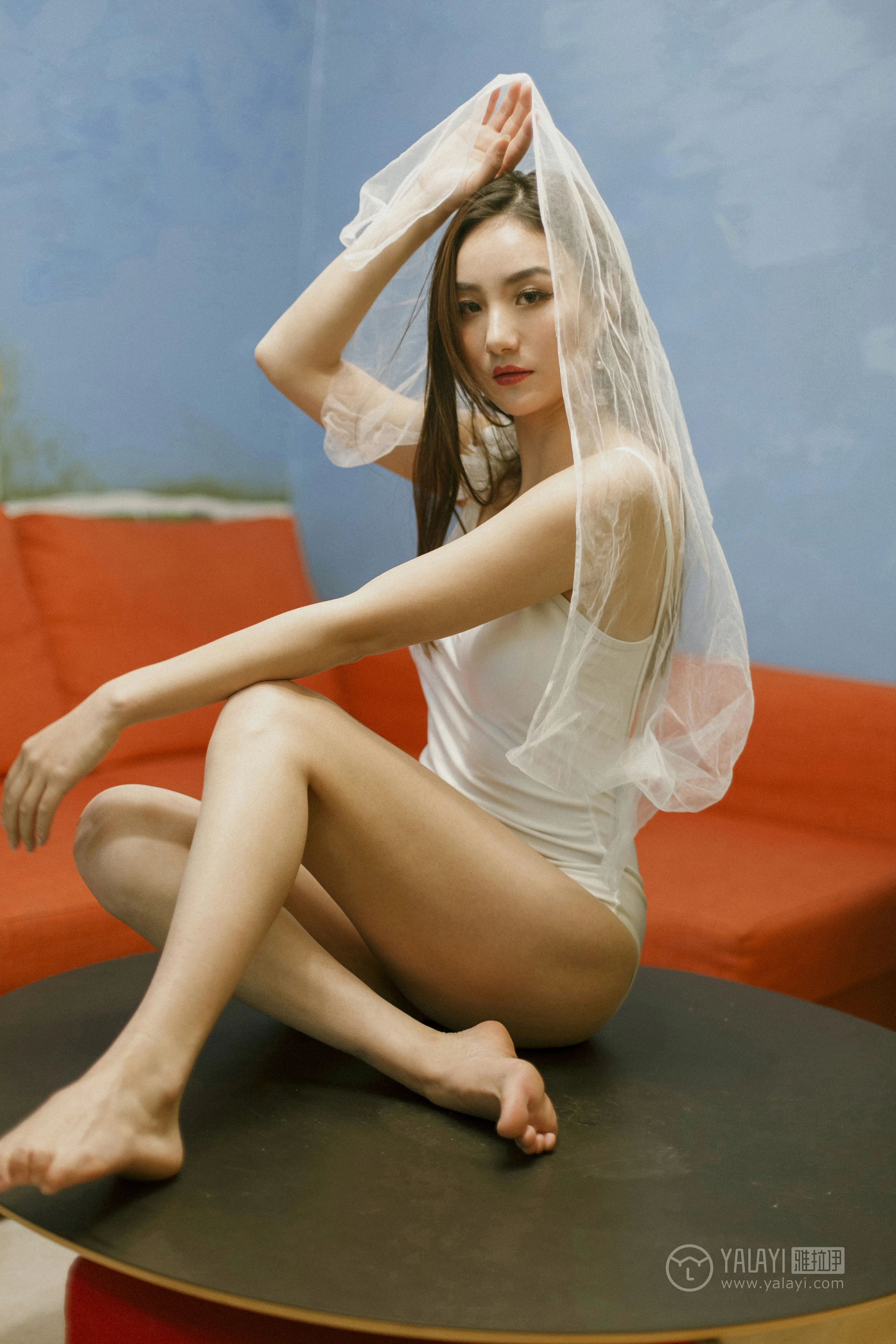 [YALAYI雅拉伊]No.247 独孤 徐雅熙 白色连体比基尼泳装性感私房写真集第2张