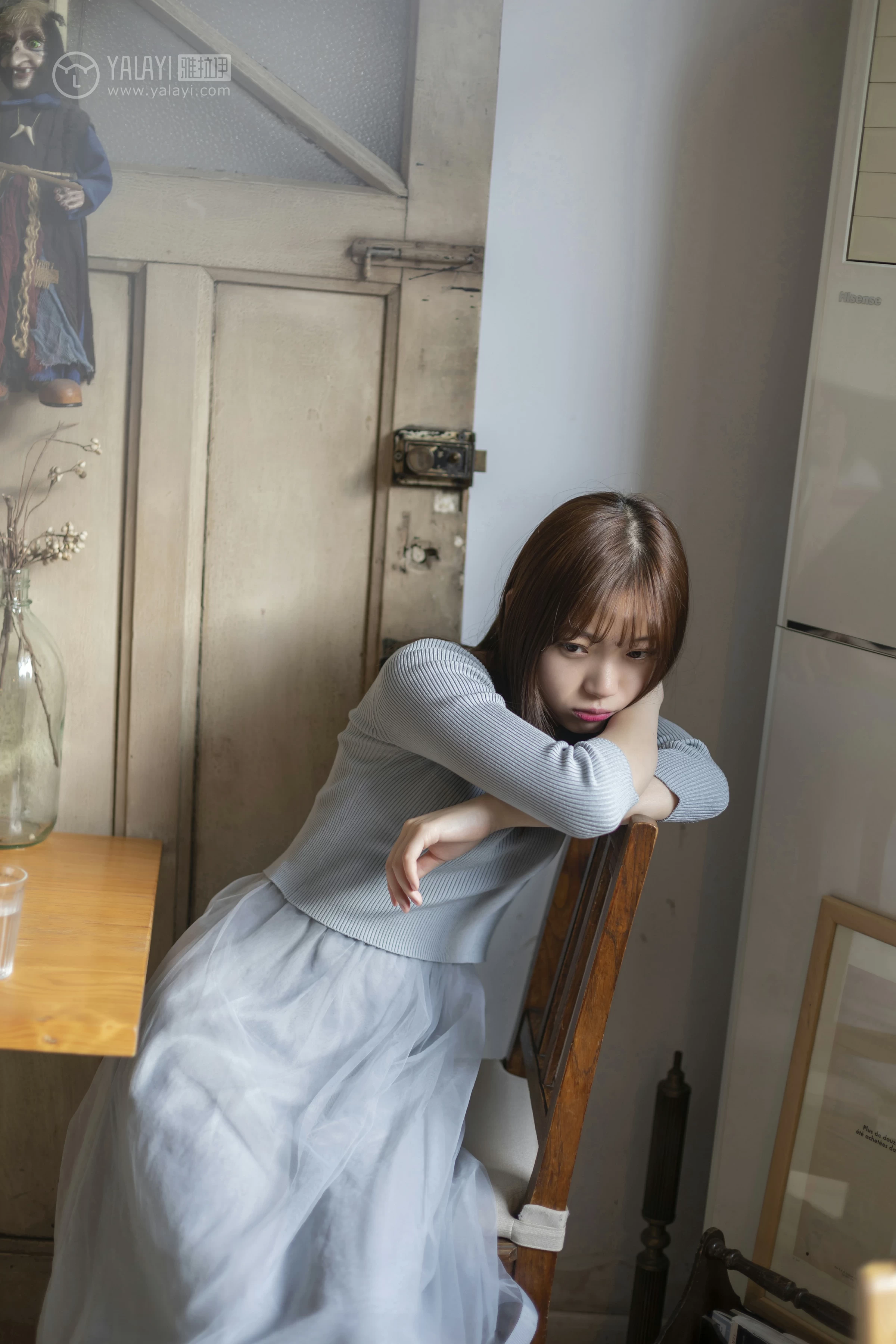 [YALAYI雅拉伊]No.249 看着你玩 刘开心 蓝色上衣加短裙清纯可爱私房写真集第13张