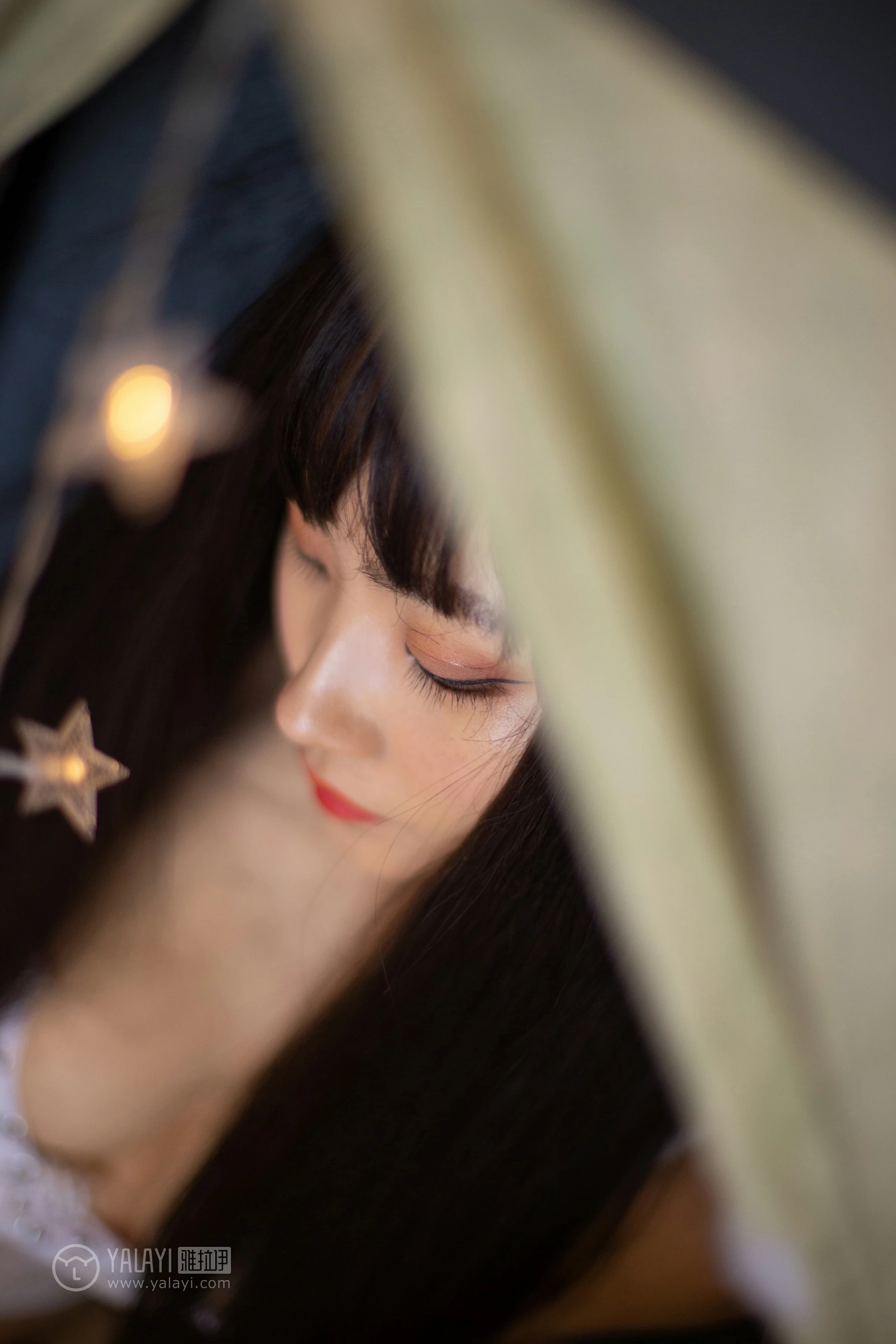 [YALAYI雅拉伊]No.288 欲盖弥彰 沫沫 白色透视情趣内衣加肉色丝袜美腿性感私房写真集第15张