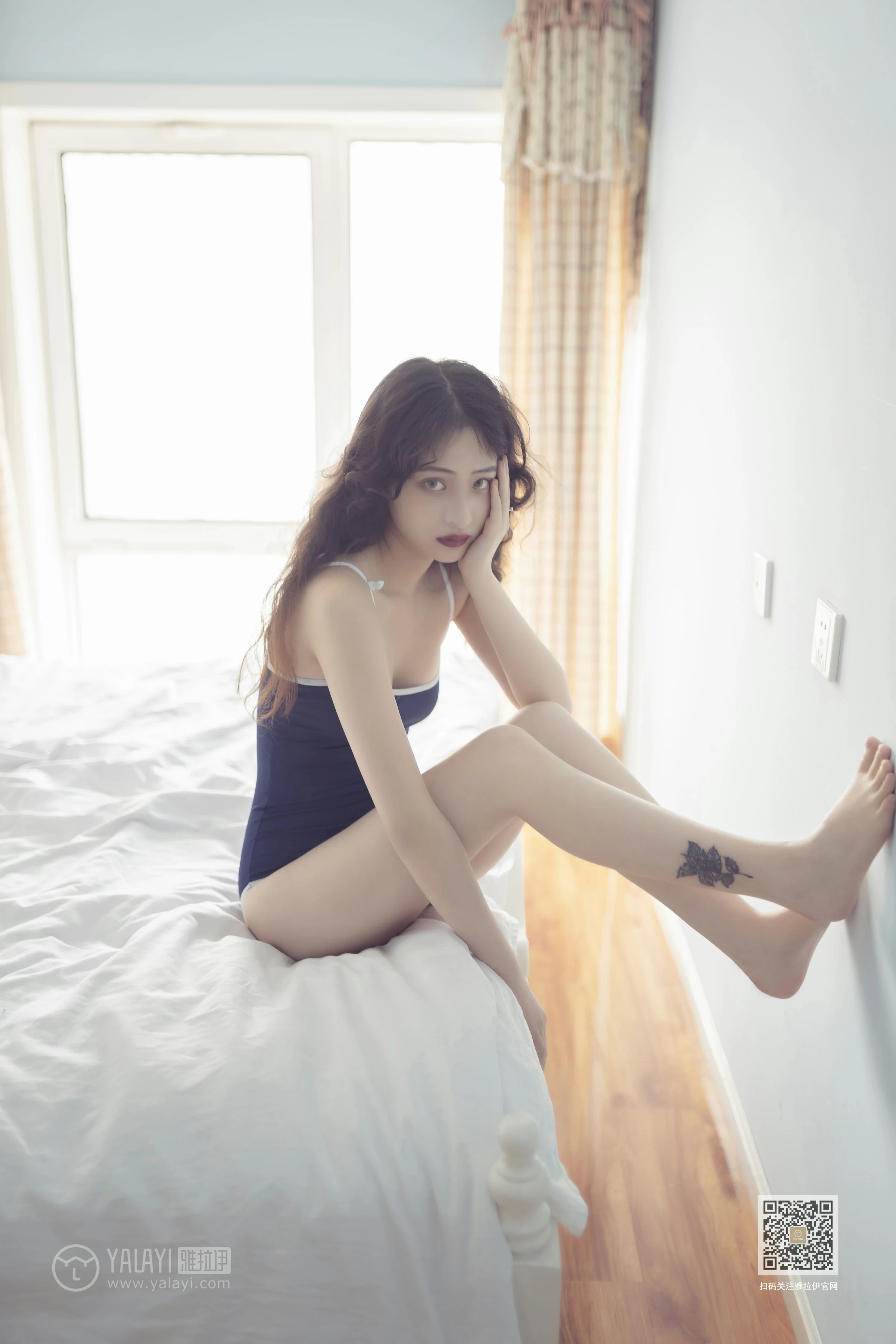 [YALAYI雅拉伊]No.399 似海酷雪如水 西子 蓝色连体运动内衣性感私房写真集第17张