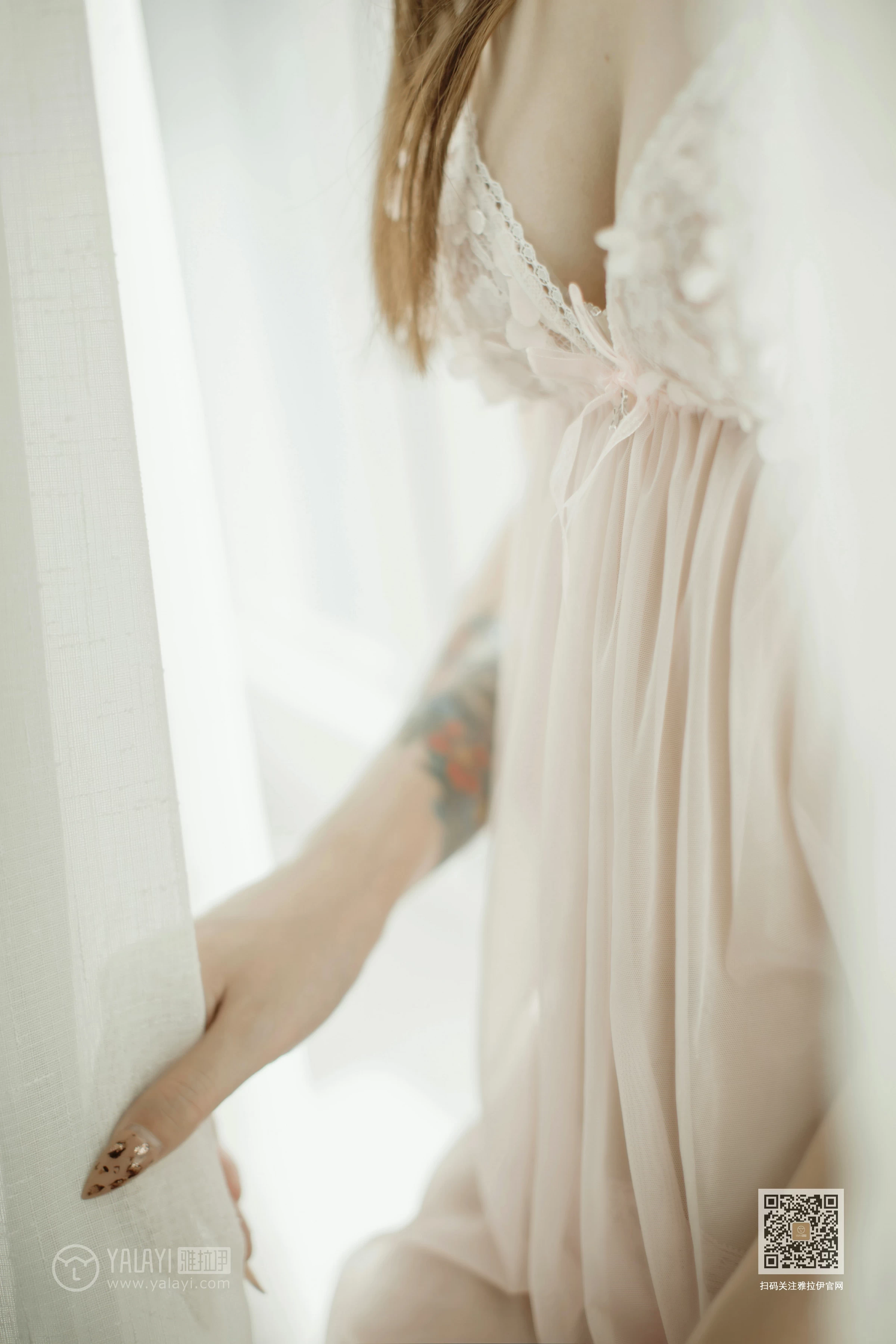 [YALAYI雅拉伊]Vol.404 桃花劫 小玉 粉色情趣蕾丝睡衣裙性感私房写真集第10张