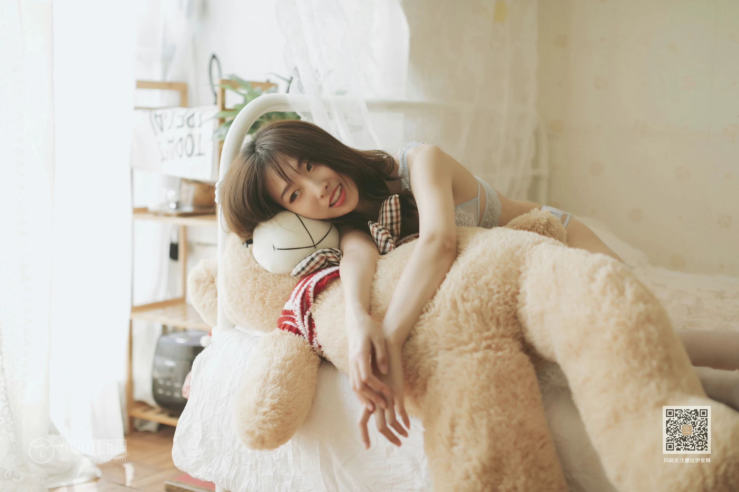 [YALAYI雅拉伊]Vol.436 维纳斯的秘密 佳佳 淡蓝色透视情趣内衣性感私房写真集第6张