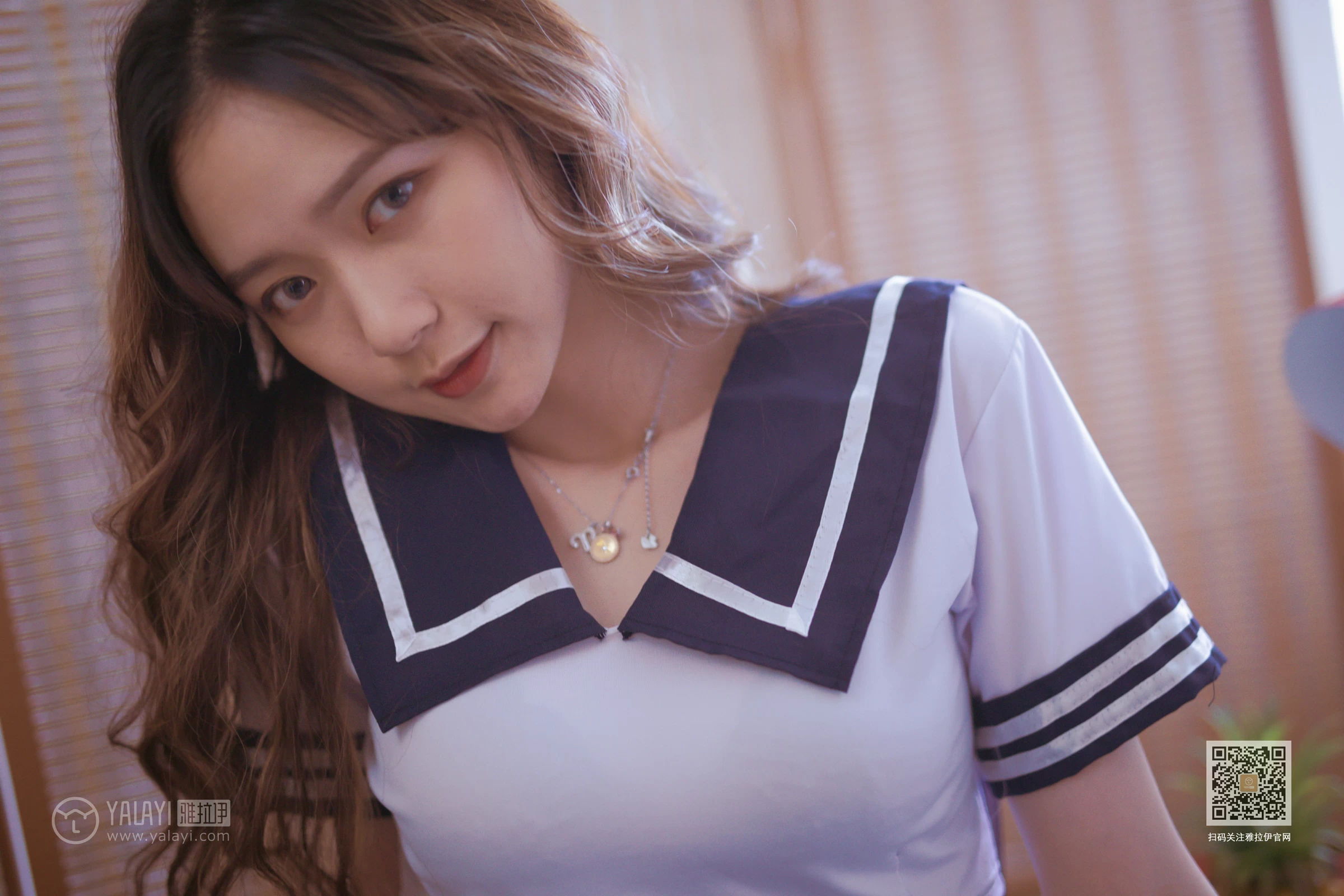 [YALAYI雅拉伊]Vol.438 美女与水手服 晓琳 情趣制服加短裙性感私房写真集第12张