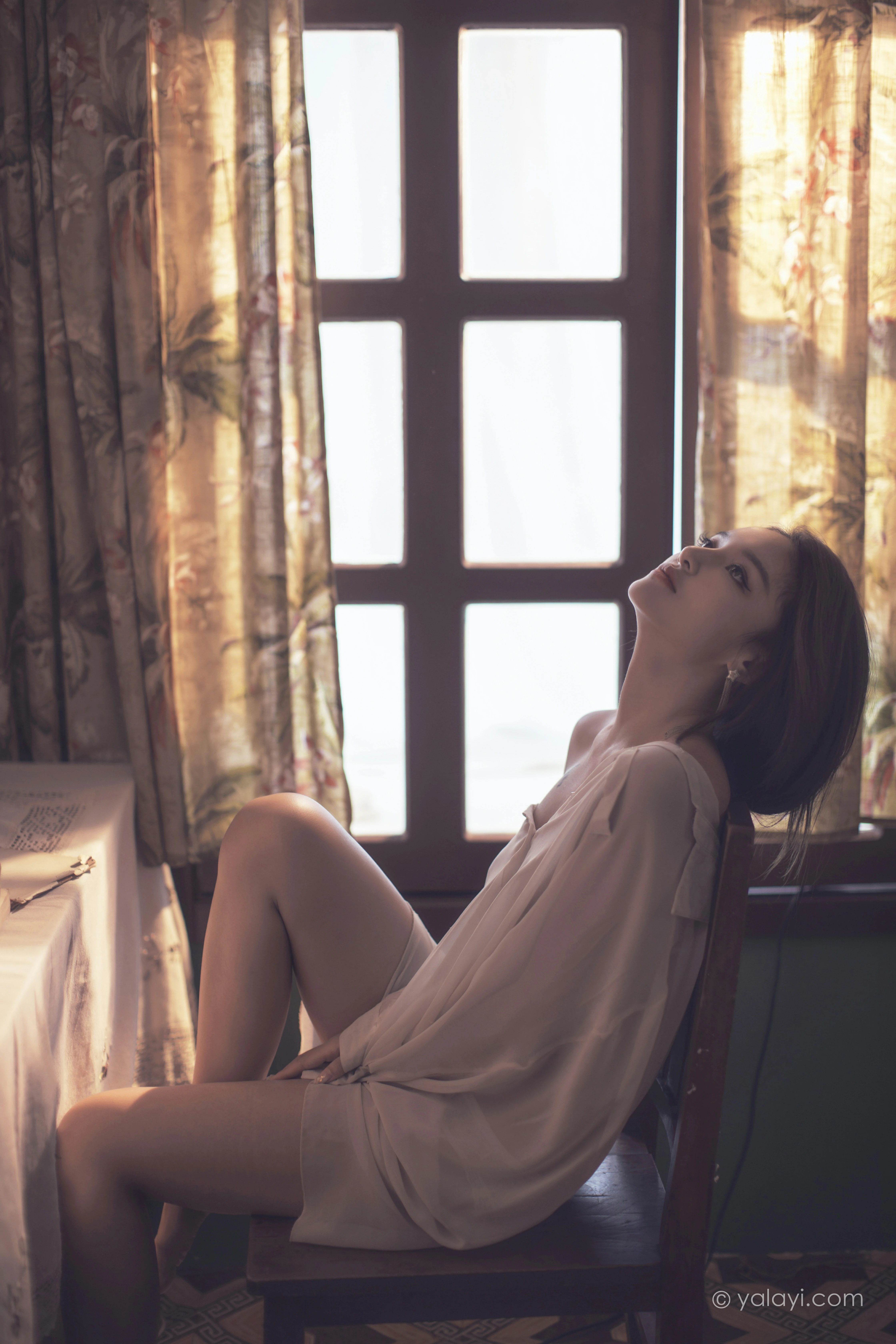 [YALAYI雅拉伊]NO.803 若有思 梓杨 白色透视衬衫居家性感私房写真集第10张