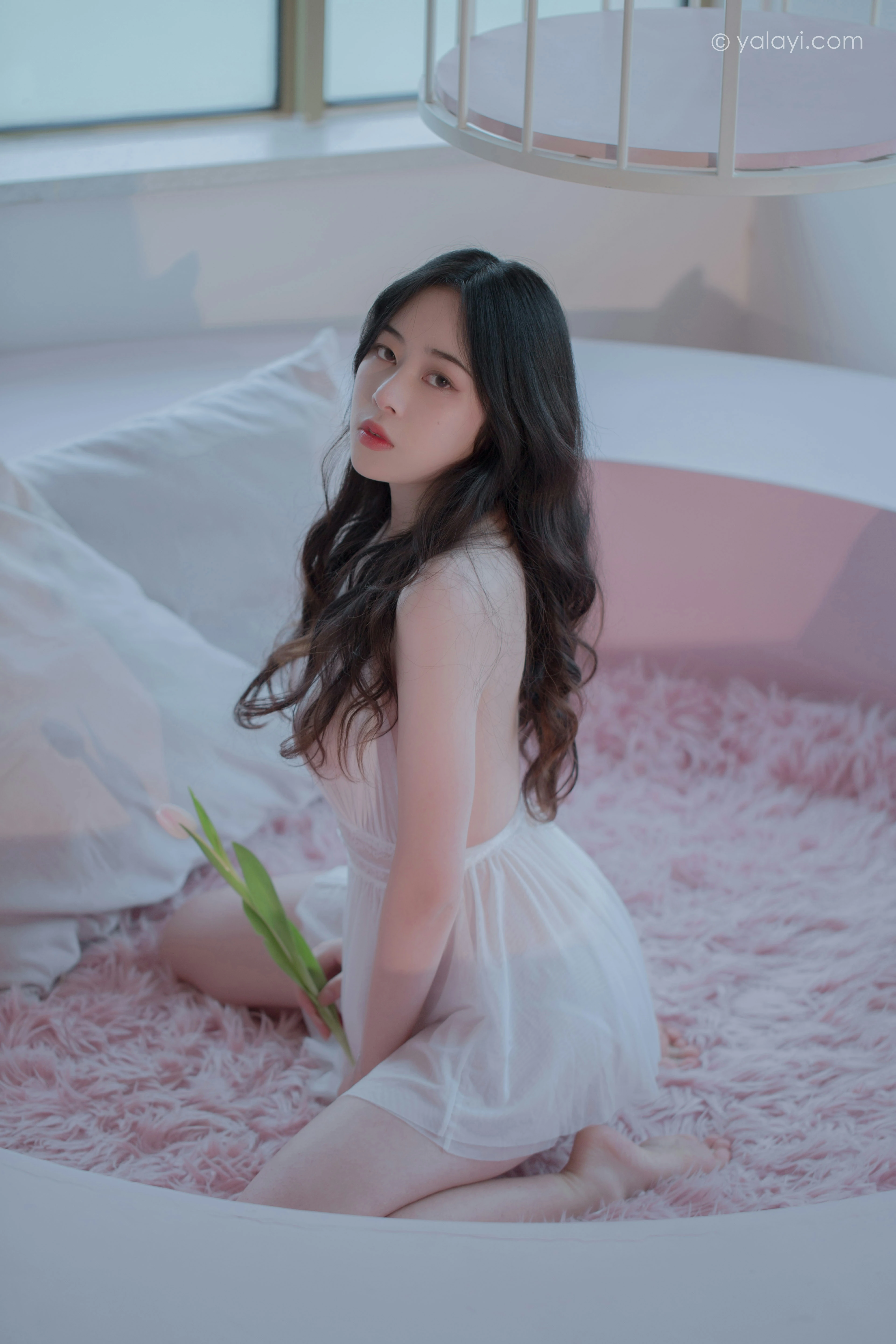 [YALAYI雅拉伊]NO.792 笼子里的鸟儿 璎珞 白色透视情趣内衣性感私房写真集第3张