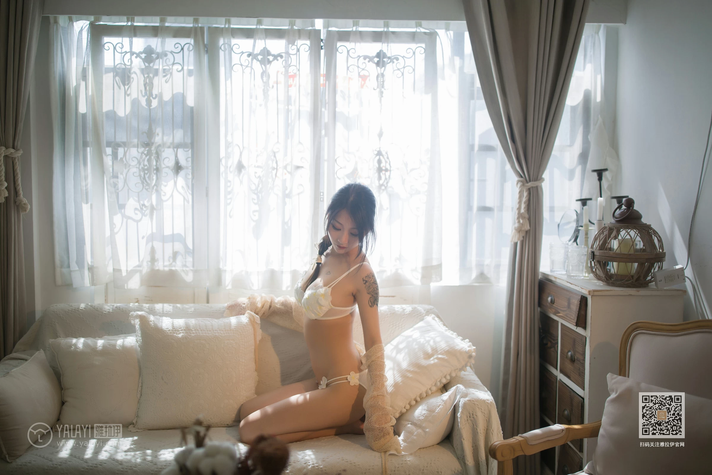 [YALAYI雅拉伊]NO.658 《朦胧》 婉儿 透视情趣上衣加白色内衣性感私房写真集第7张