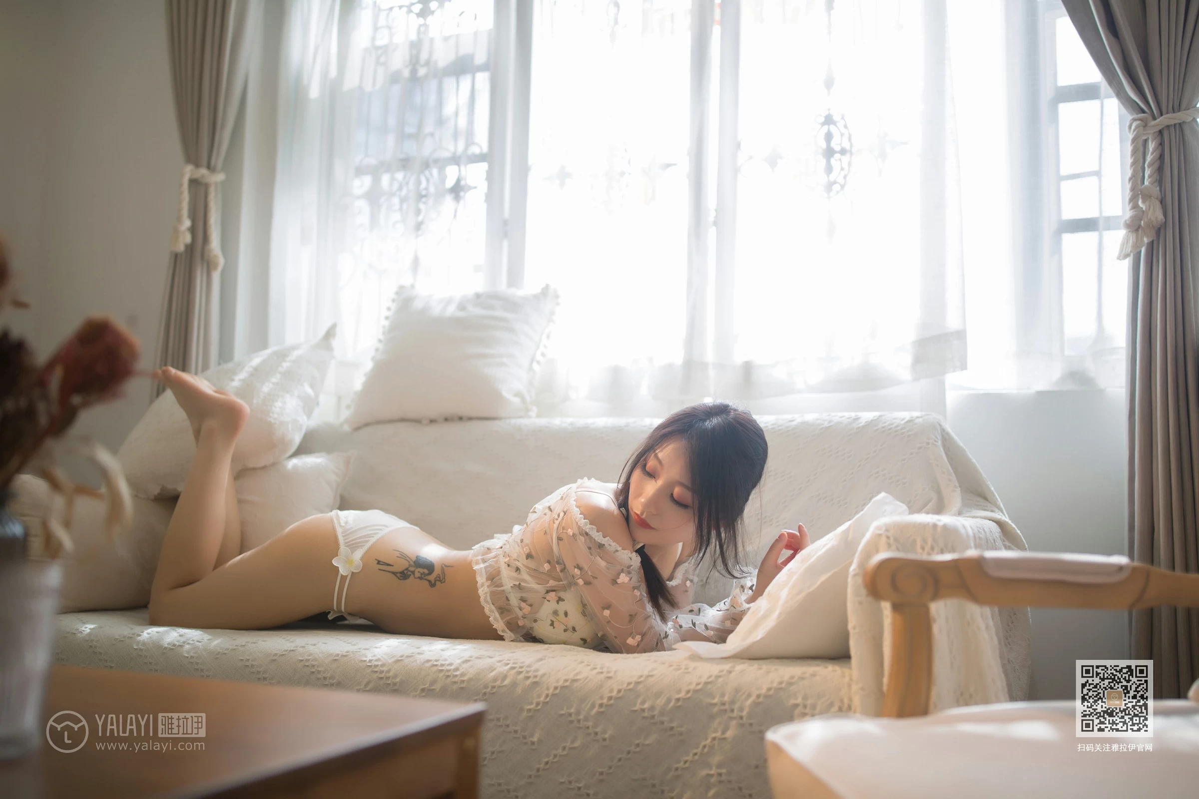 [YALAYI雅拉伊]NO.658 《朦胧》 婉儿 透视情趣上衣加白色内衣性感私房写真集第12张