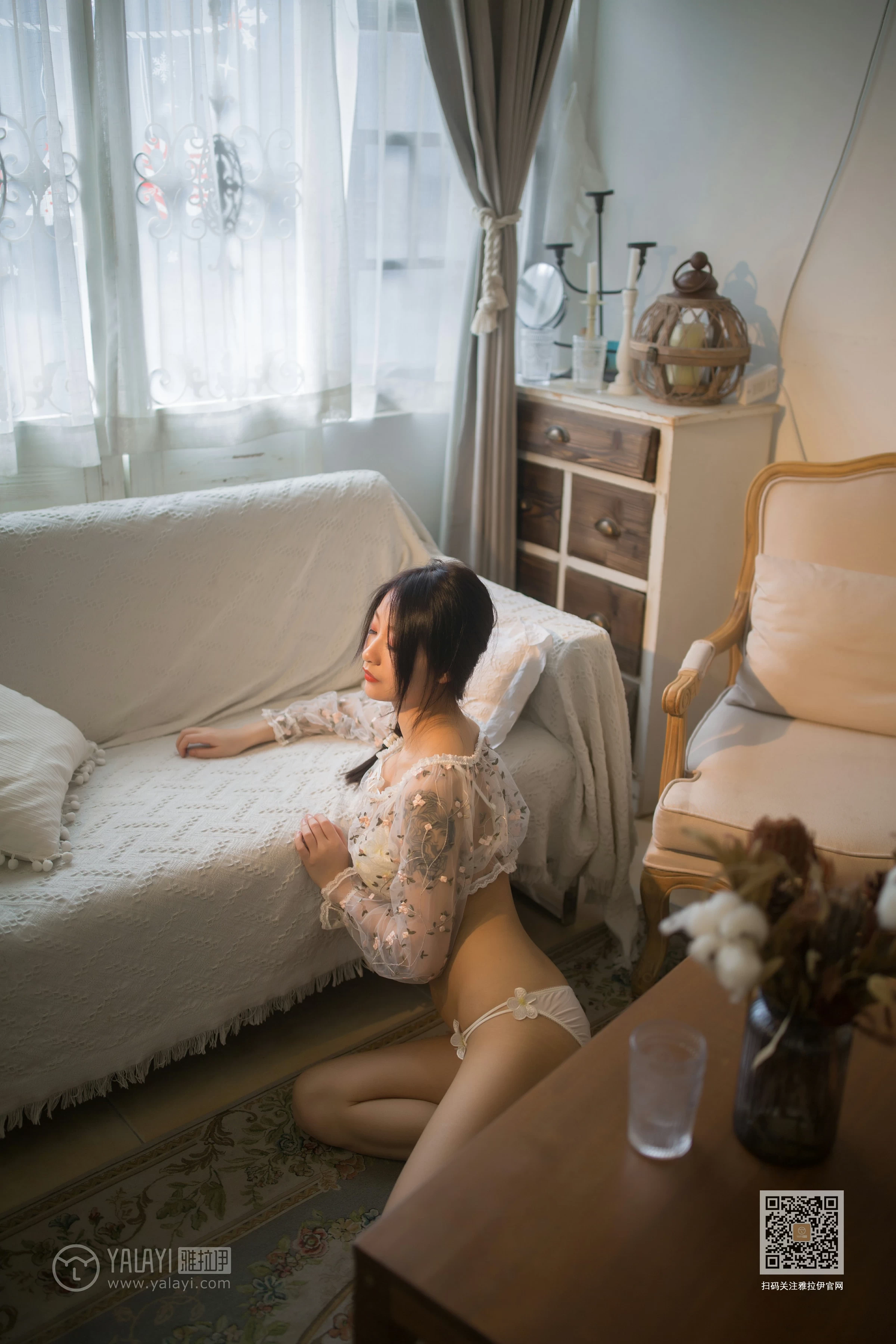 [YALAYI雅拉伊]NO.658 《朦胧》 婉儿 透视情趣上衣加白色内衣性感私房写真集第15张