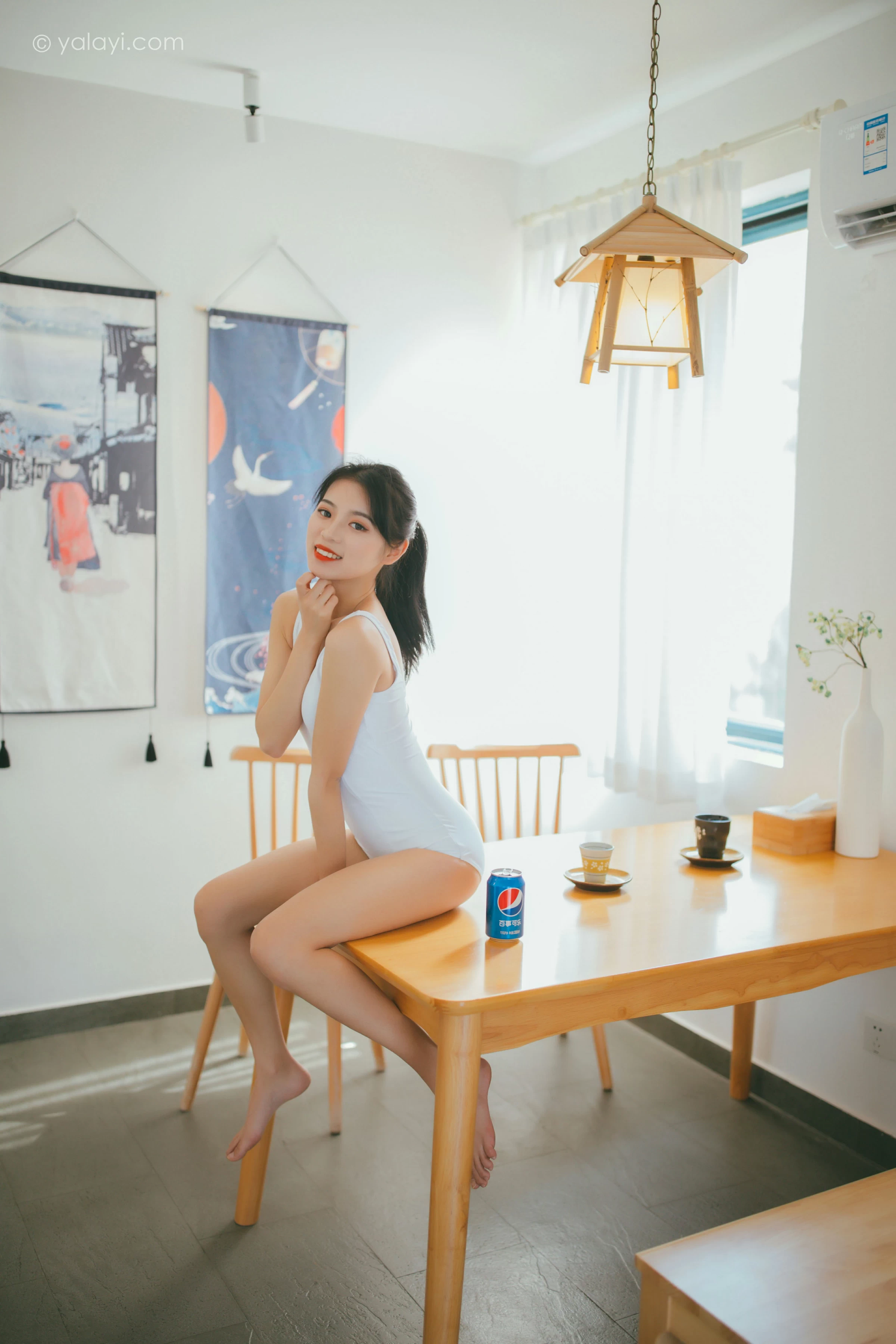 [YALAYI雅拉伊]NO.660 《消暑少女》 丽雅 白色连体体操服性感私房写真集第11张