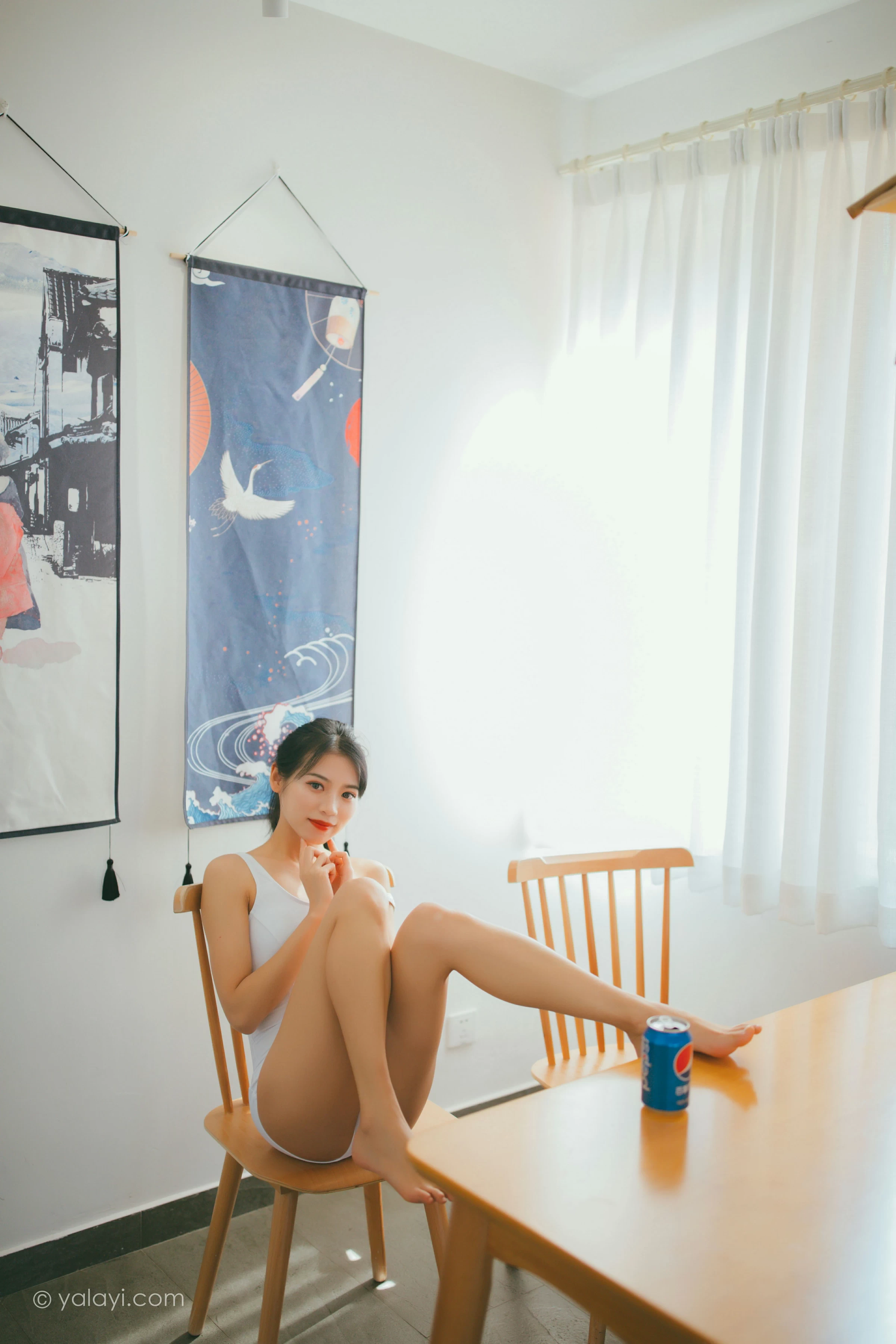 [YALAYI雅拉伊]NO.660 《消暑少女》 丽雅 白色连体体操服性感私房写真集第14张