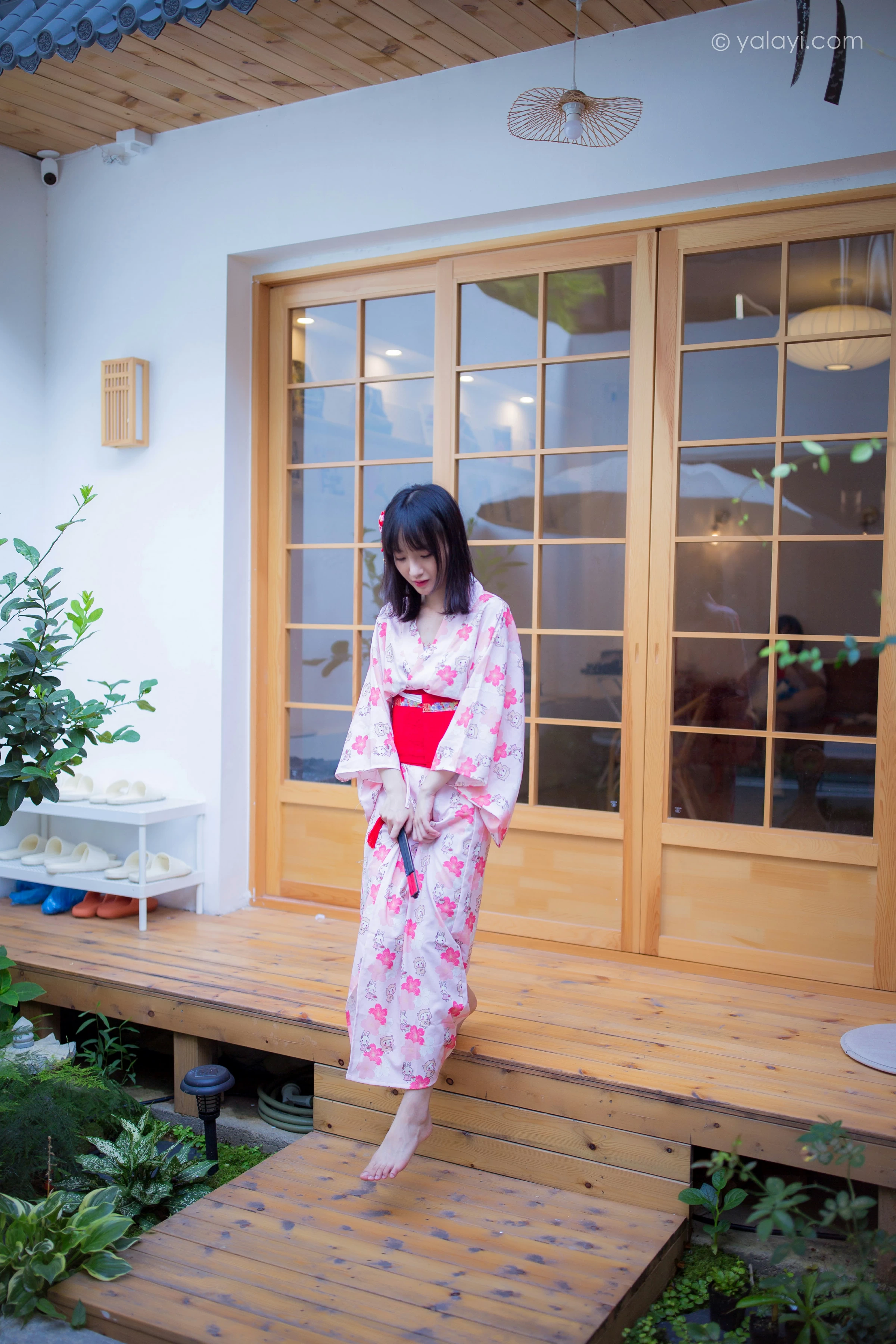 [YALAYI雅拉伊]NO.706 《樱花精灵》 落落 粉色和服性感私房写真集第13张