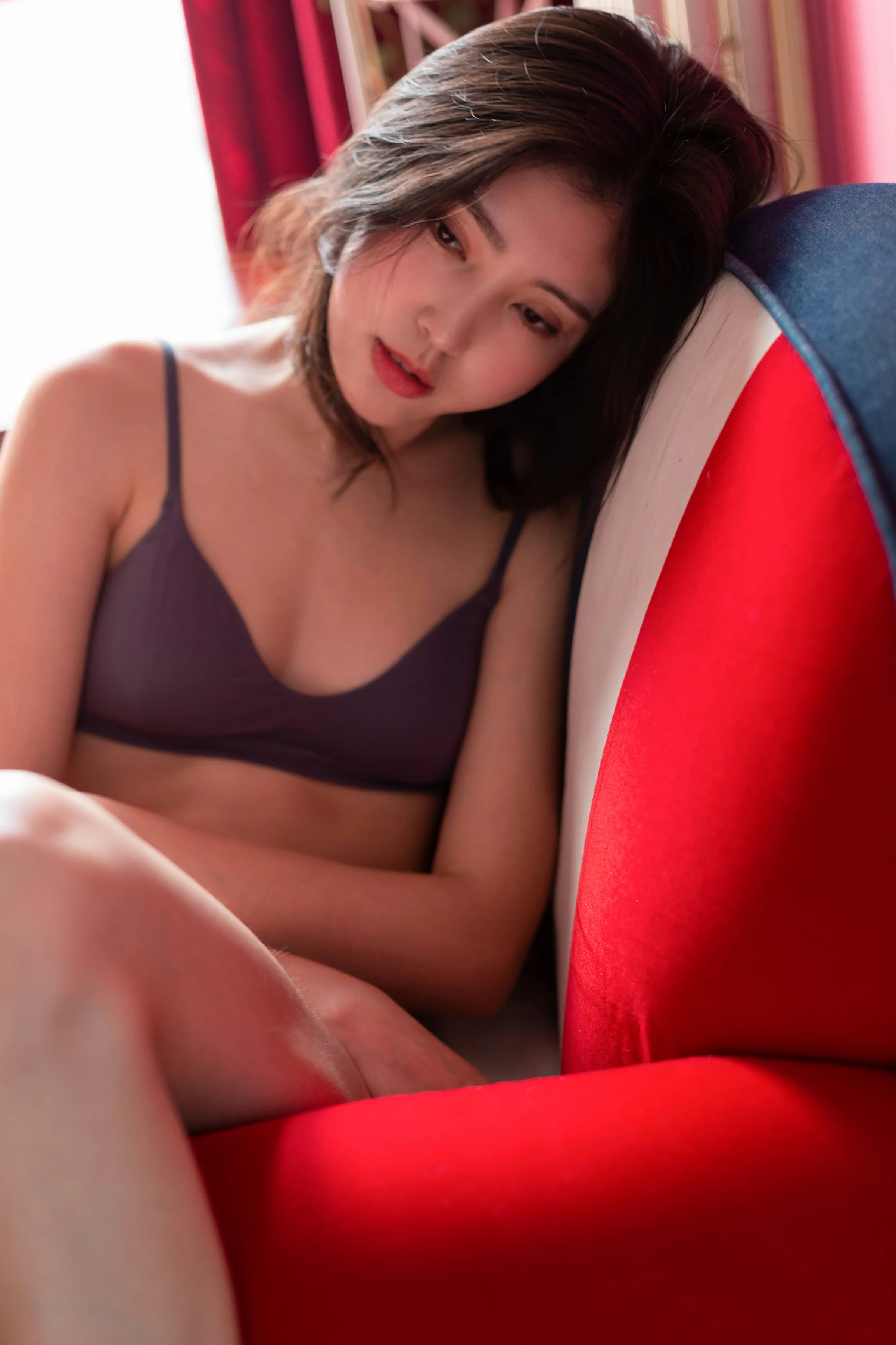 [YALAYI雅拉伊]NO.709 《追光》 苍儿 灰色内衣居家性感私房写真集第20张