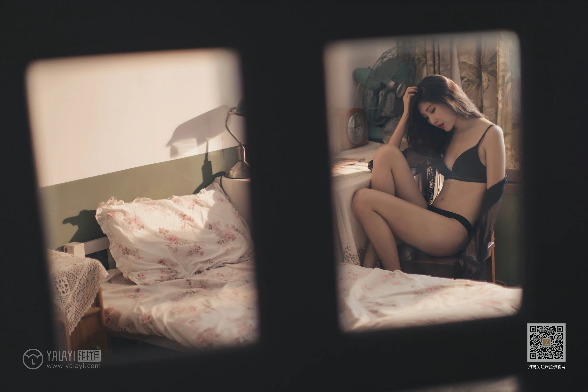 [YALAYI雅拉伊]Vol.470 秋色满房 苍儿 黑色透视情趣睡衣加黑色内衣性感私房写真集第13张