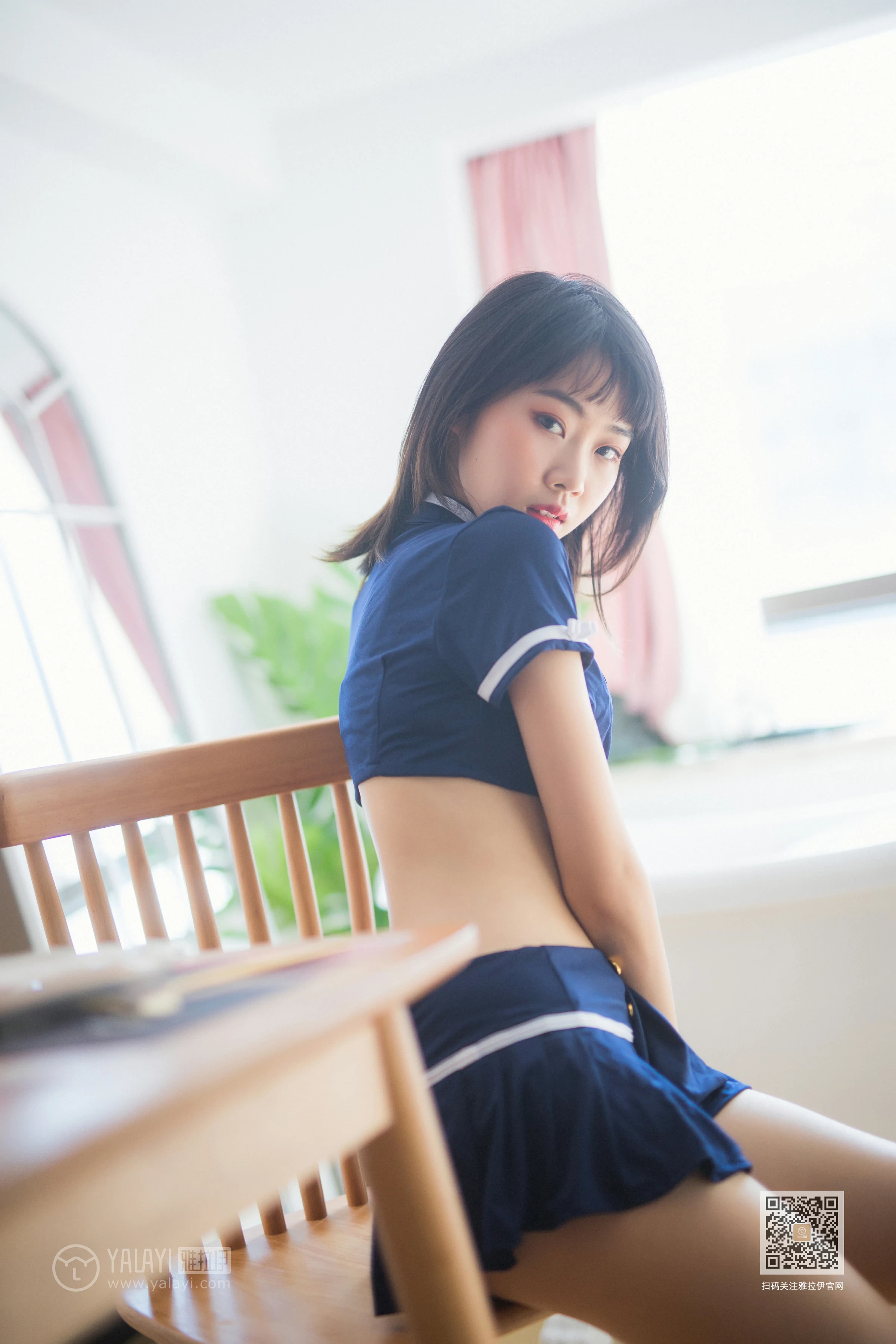 [YALAYI雅拉伊]Vol.544 雷霆警花 粉粉 蓝色情趣制服加短裙性感私房写真集第5张
