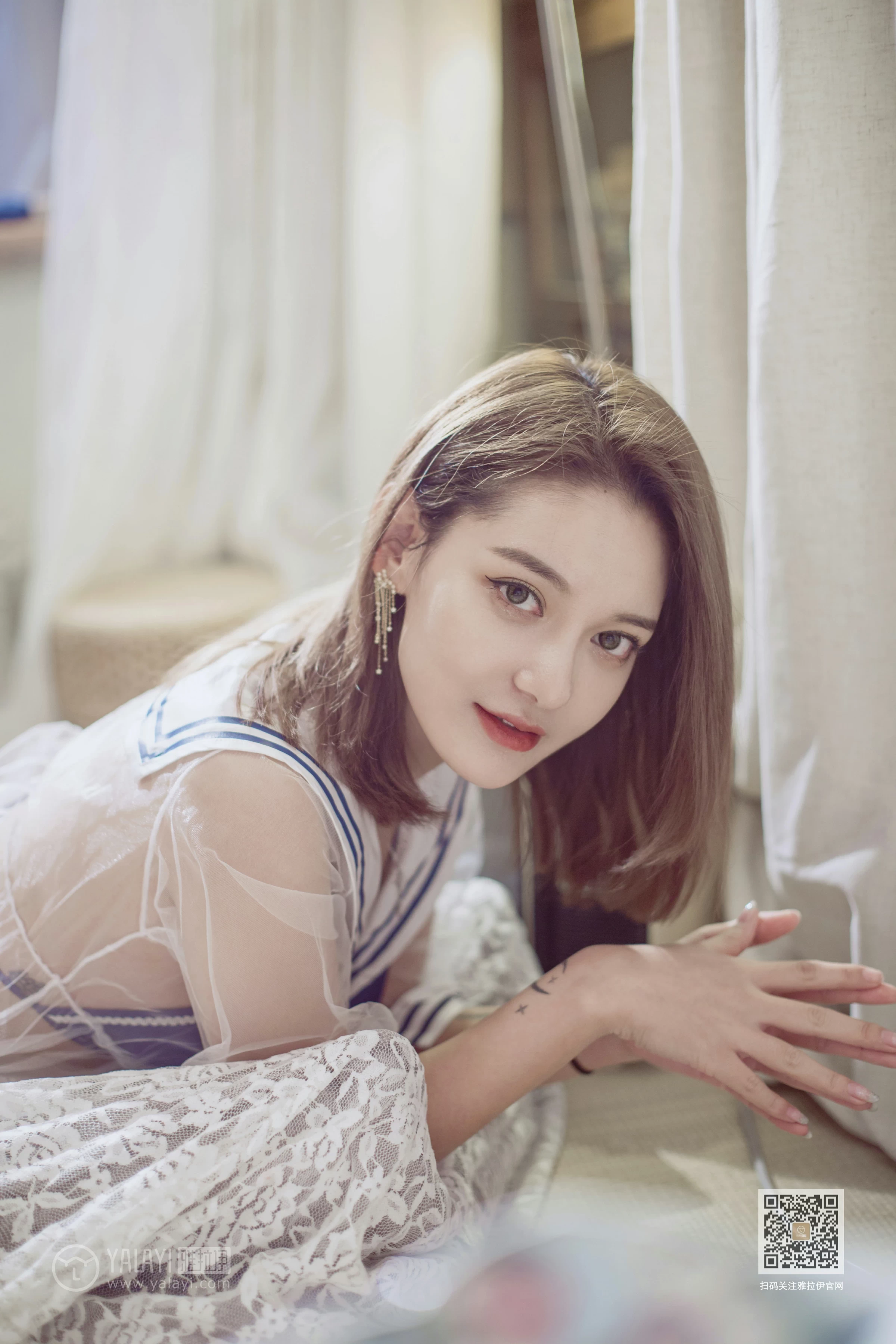 [YALAYI雅拉伊]Vol.545 情趣水手服 刘子炀 透视情趣制服内衣性感私房写真集第14张