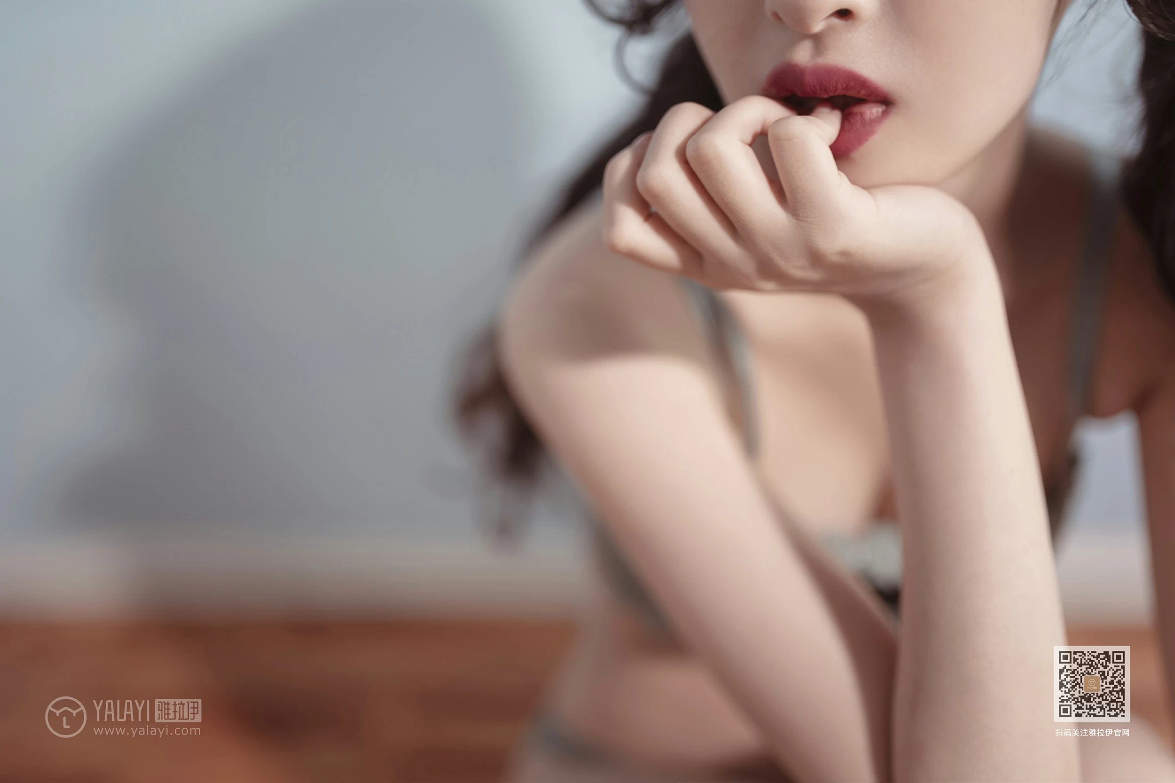 [YALAYI雅拉伊]Vol.547 玉影 西子 灰色蕾丝内衣居家性感私房写真集第3张