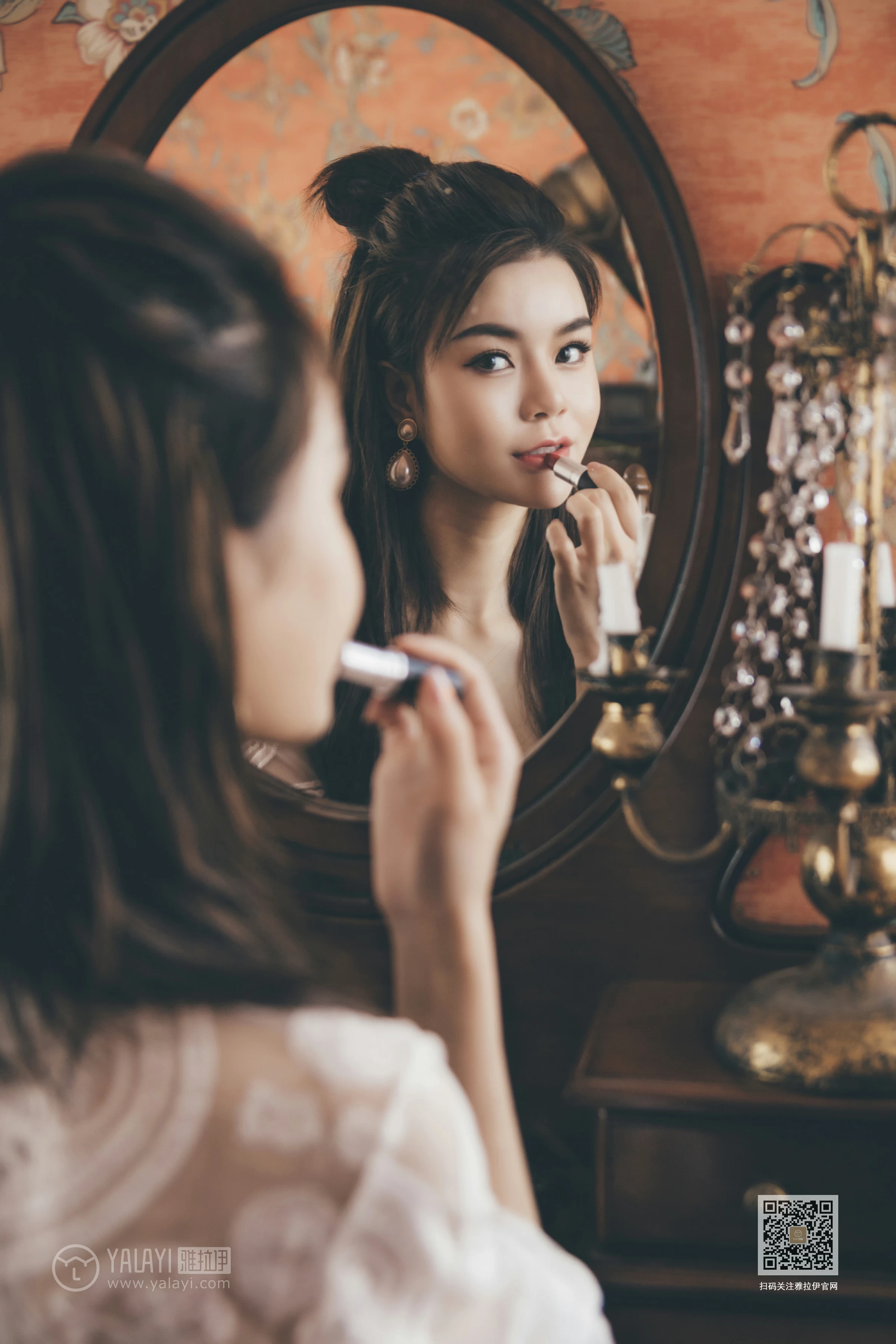 [YALAYI雅拉伊]Vol.594 第一次拍写真 蓉蓉 白色镂空睡衣加白色蕾丝内衣性感私房写真集第12张