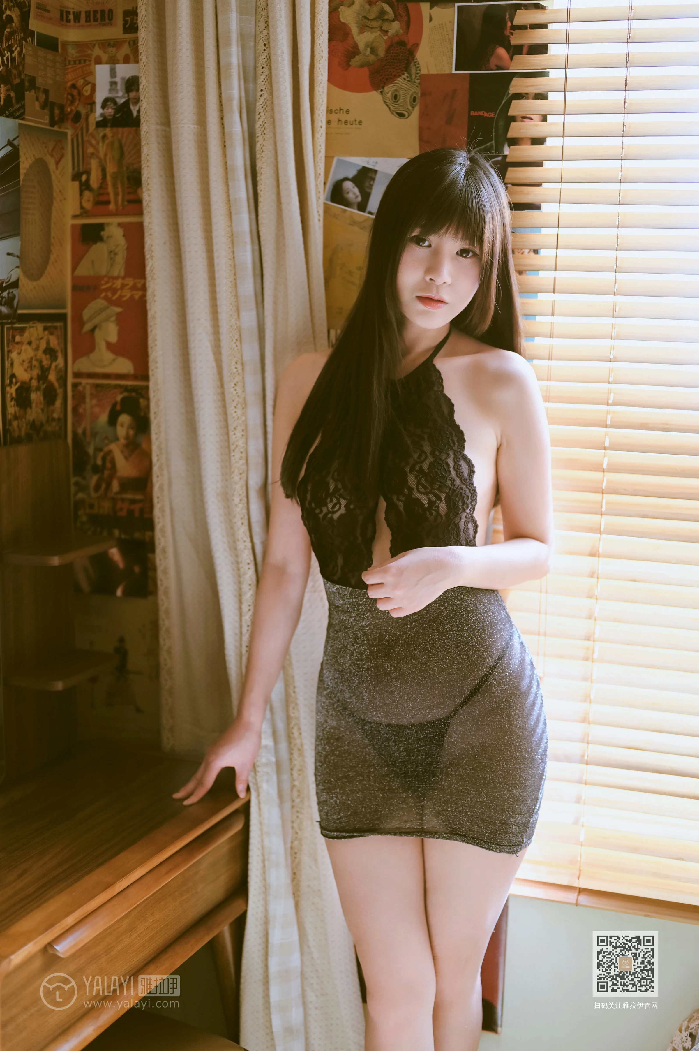 [YALAYI雅拉伊]Vol.595 婀娜 斯雯 灰色紧身透视连衣裙性感私房写真集第6张