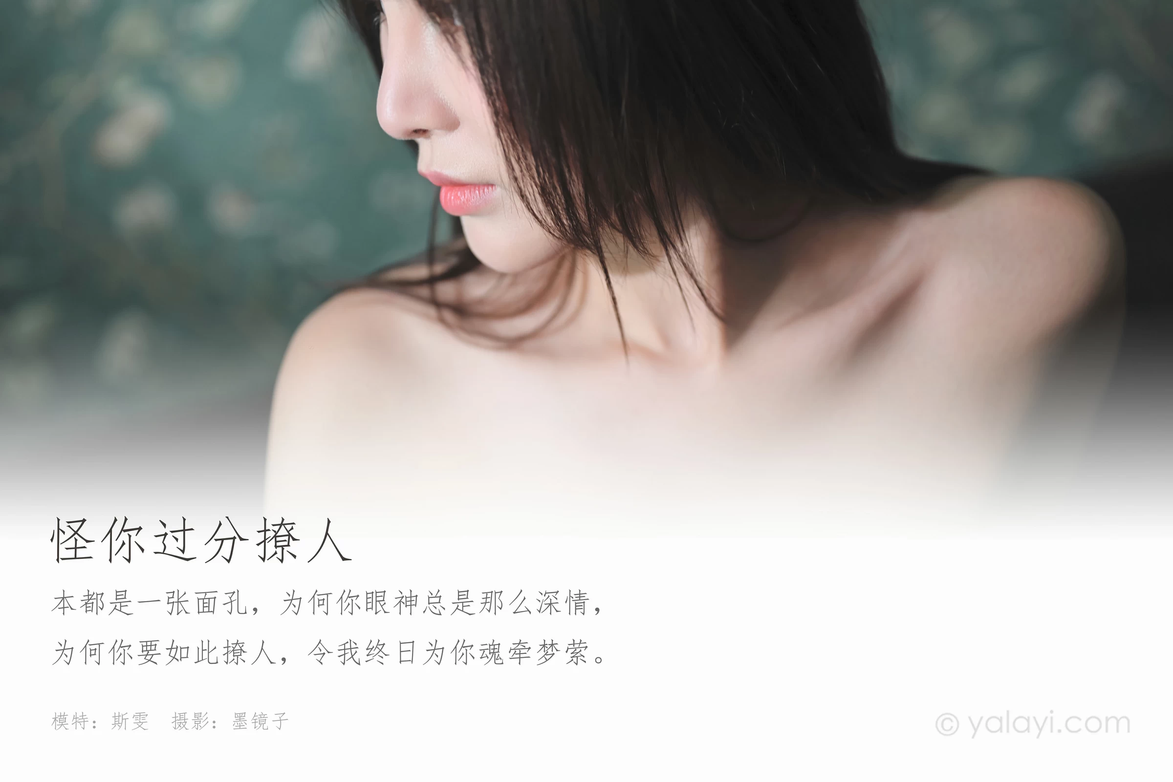 [YALAYI雅拉伊]NO.608 《怪你过份撩人》 斯雯 黑色紧身透视抹胸裙性感私房写真集第1张