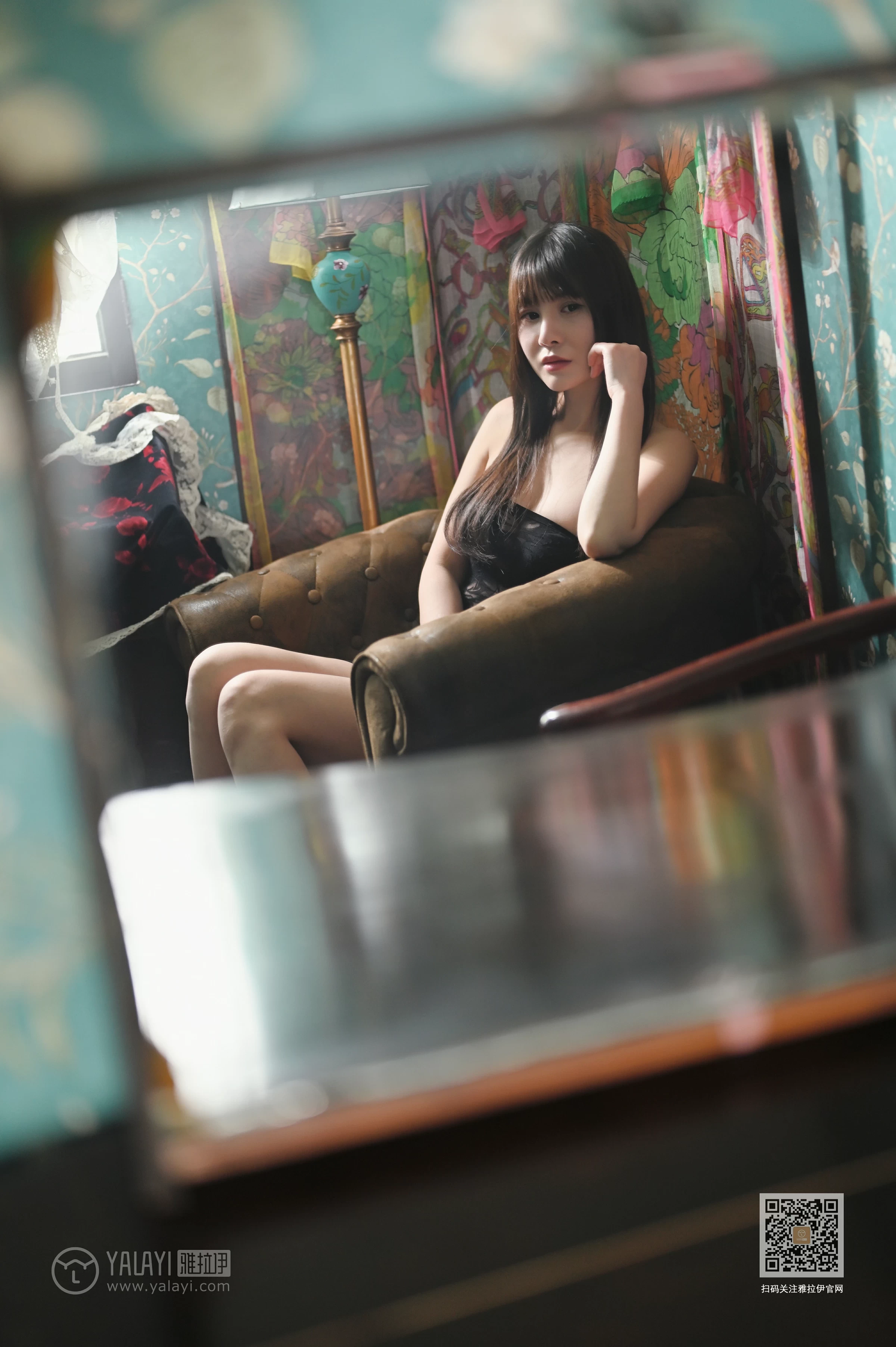 [YALAYI雅拉伊]NO.608 《怪你过份撩人》 斯雯 黑色紧身透视抹胸裙性感私房写真集第14张