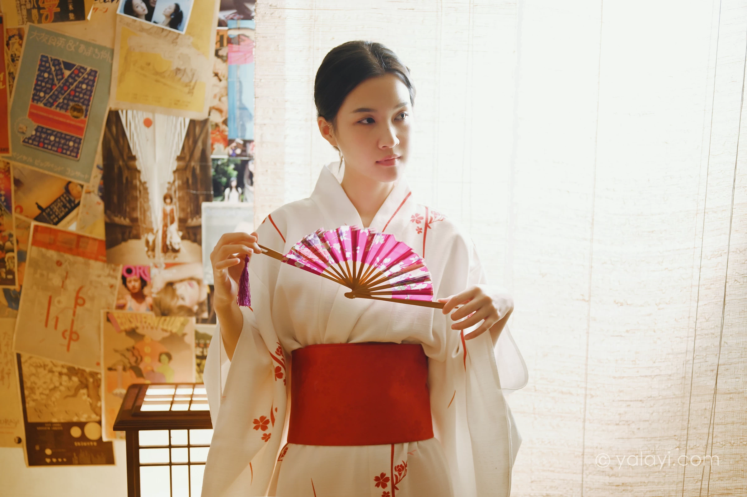 [YALAYI雅拉伊]NO.734 《和敬清寂》 方岚 白色和服性感私房写真集第5张