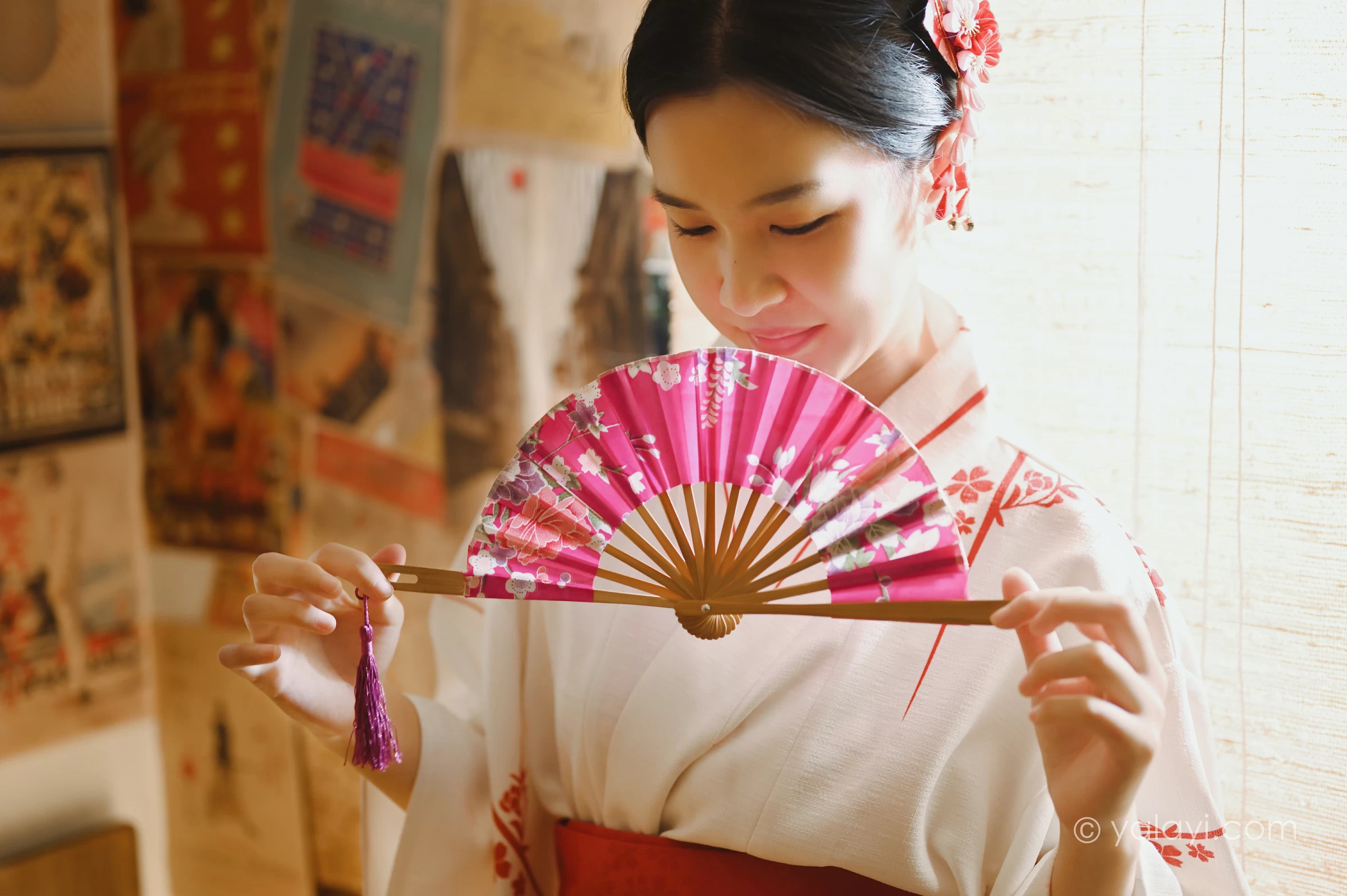 [YALAYI雅拉伊]NO.734 《和敬清寂》 方岚 白色和服性感私房写真集第14张