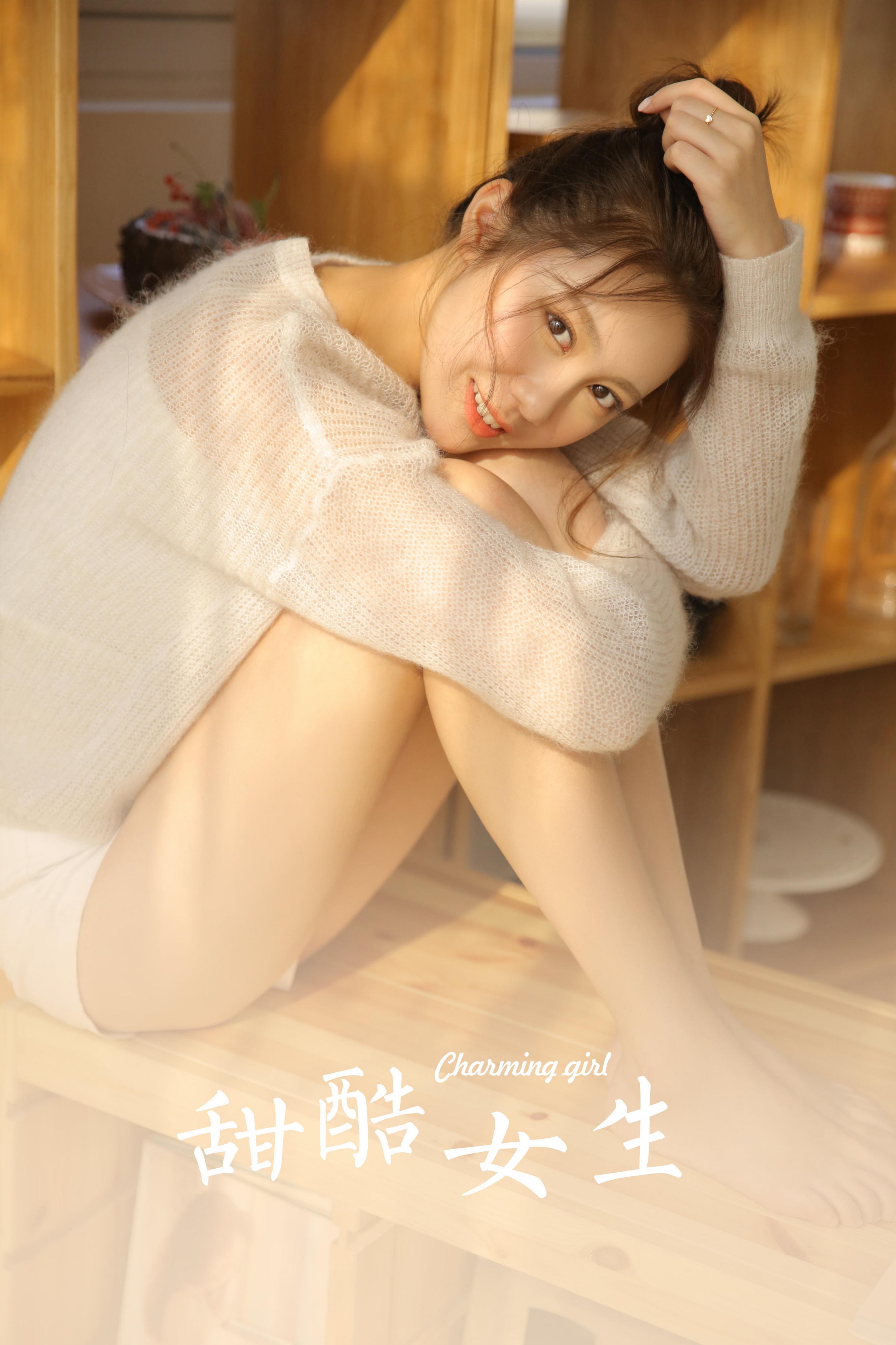 [YALAYI雅拉伊]2022.04.27 甜酷女生 粉色吊带连衣裙与白色和服清纯写真集第14张