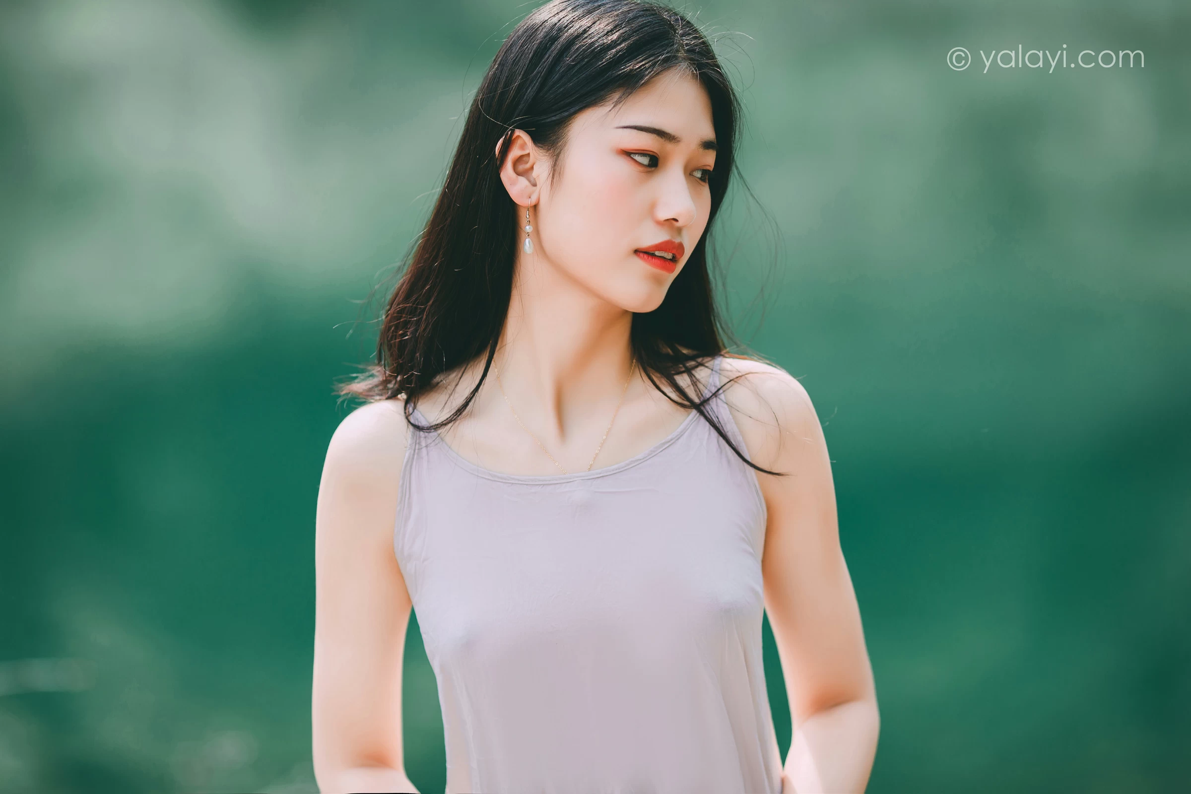 [YALAYI雅拉伊]NO.663 《涟漪》 和风 JK制服与短裙加黑色蕾丝内衣写真第13张