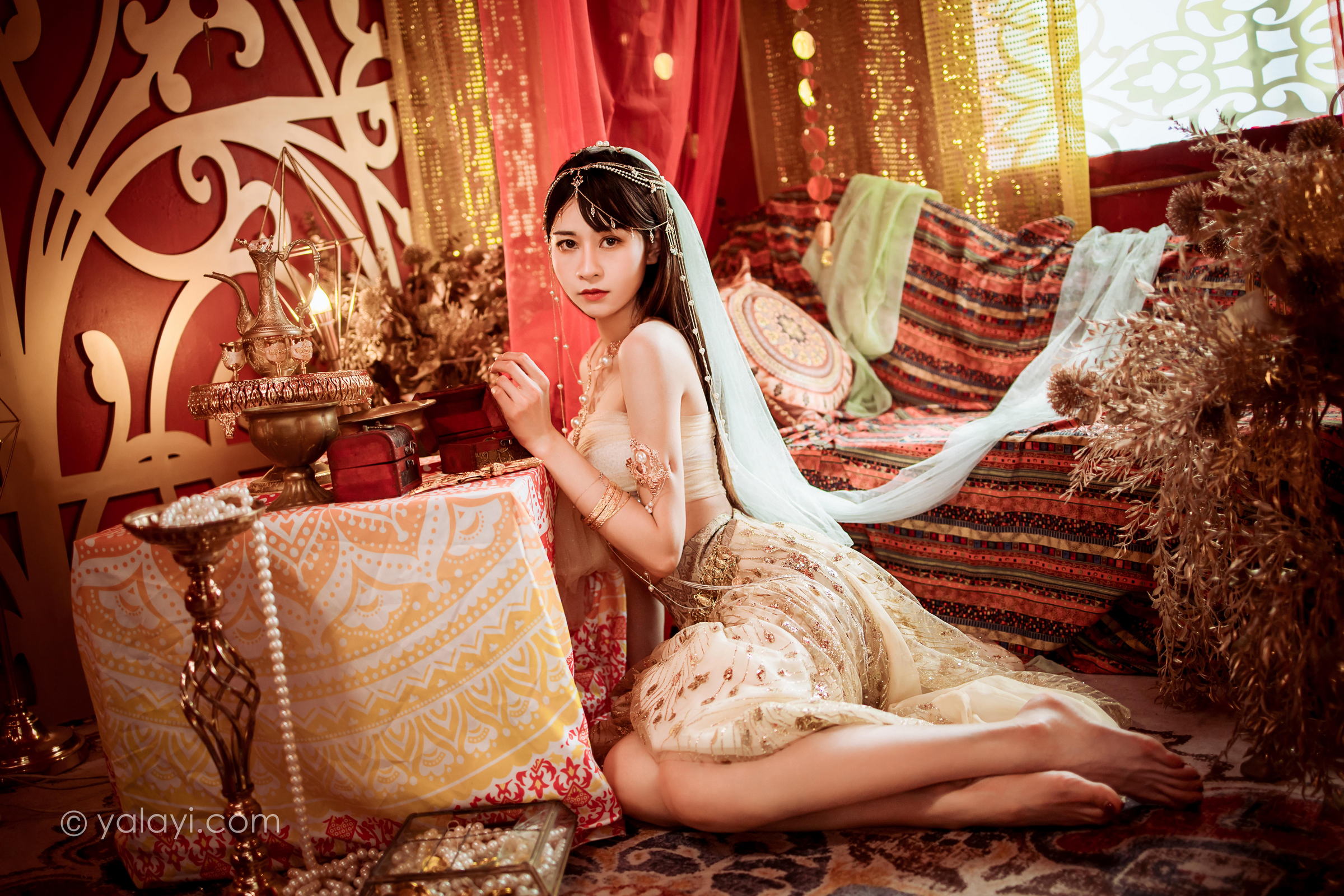 [YALAYI雅拉伊]2022.04.07 风铃公主 陈若冰 白色情趣舞裙加裹胸内衣性感私房写真集第3张