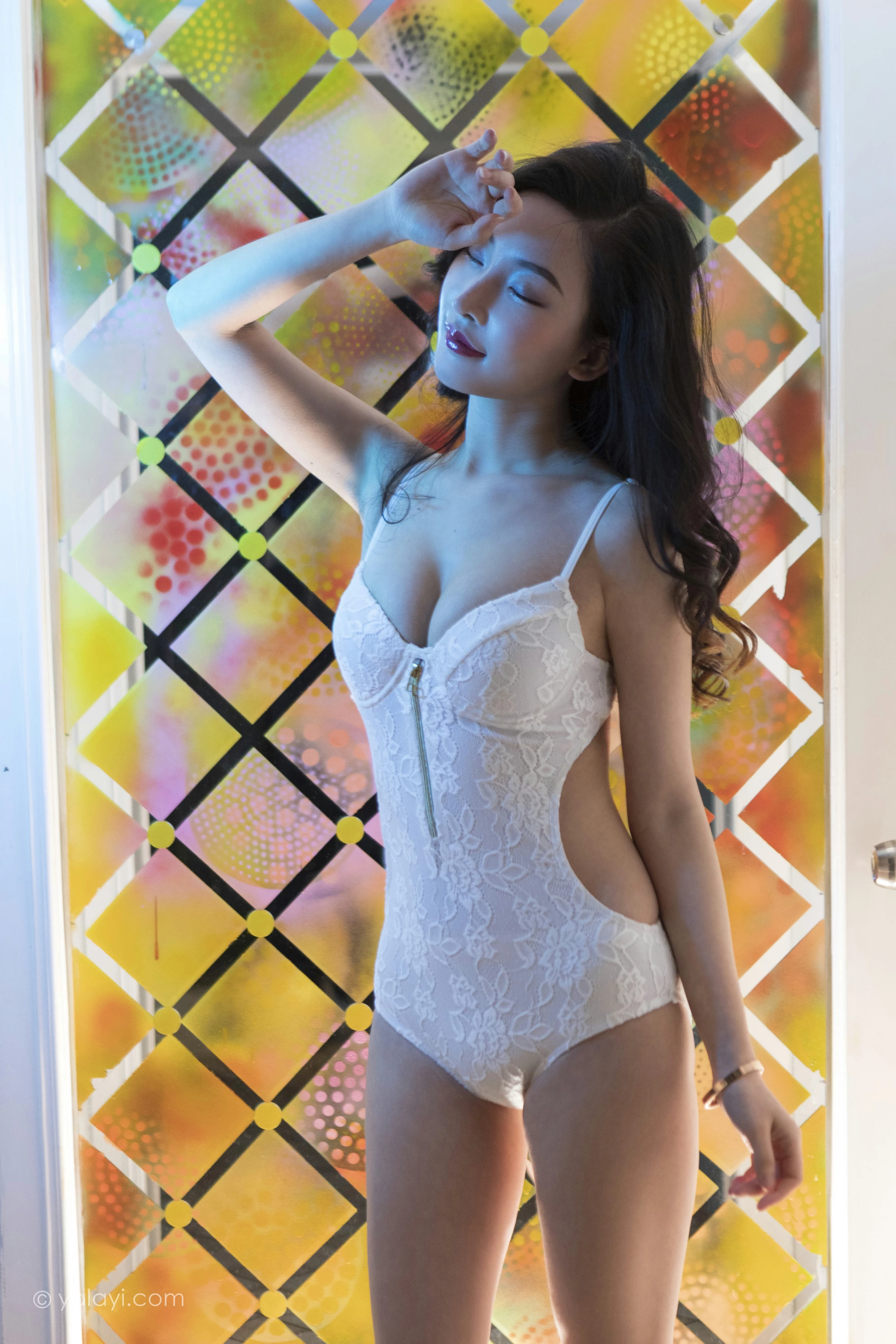 [YALAYI雅拉伊]NO.749 《每一分，每一秒》 赵雪晴 白色连体内衣性感私房写真集第13张