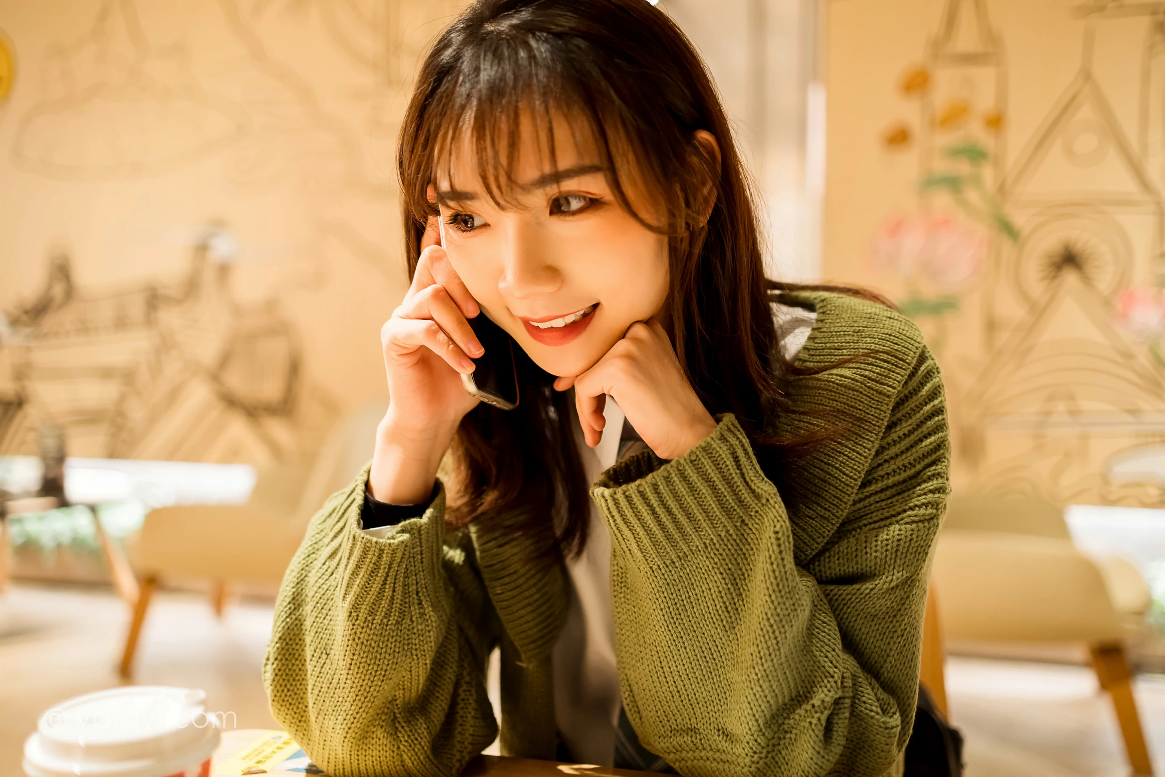 [YALAYI雅拉伊]NO.753 一起补习的日子 果果 连身外套与JK制服加格子短裙清纯写真集第10张